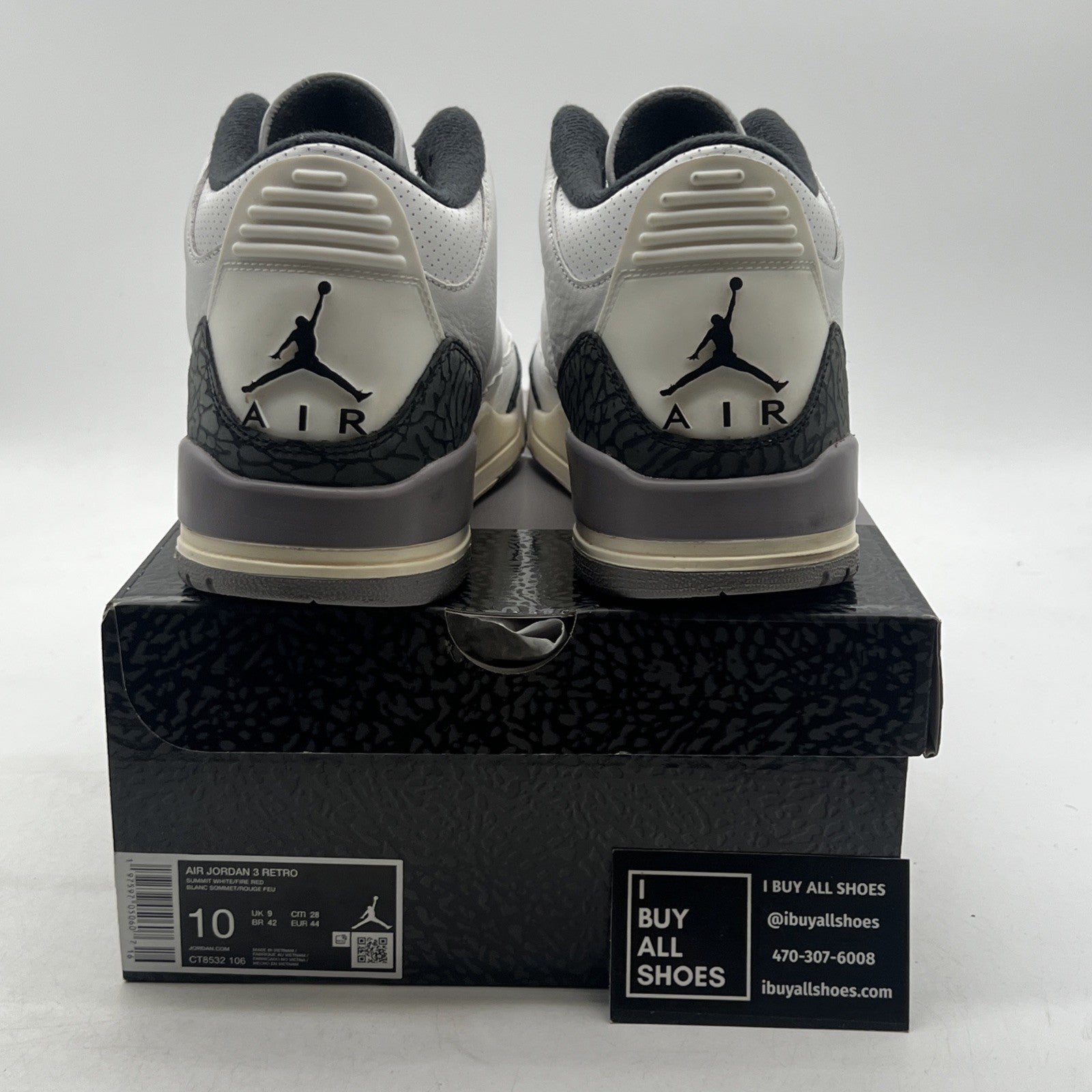 Size 10 - Air Jordan 3 Retro Cement Grey (CT8532-106)
