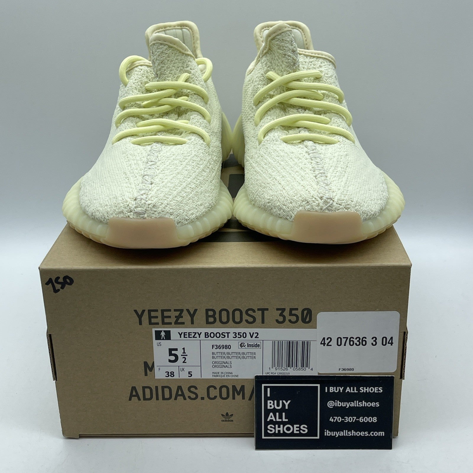 Size 5.5 - adidas Yeezy Boost 350 V2 Butter Yellow Suede (F36980)