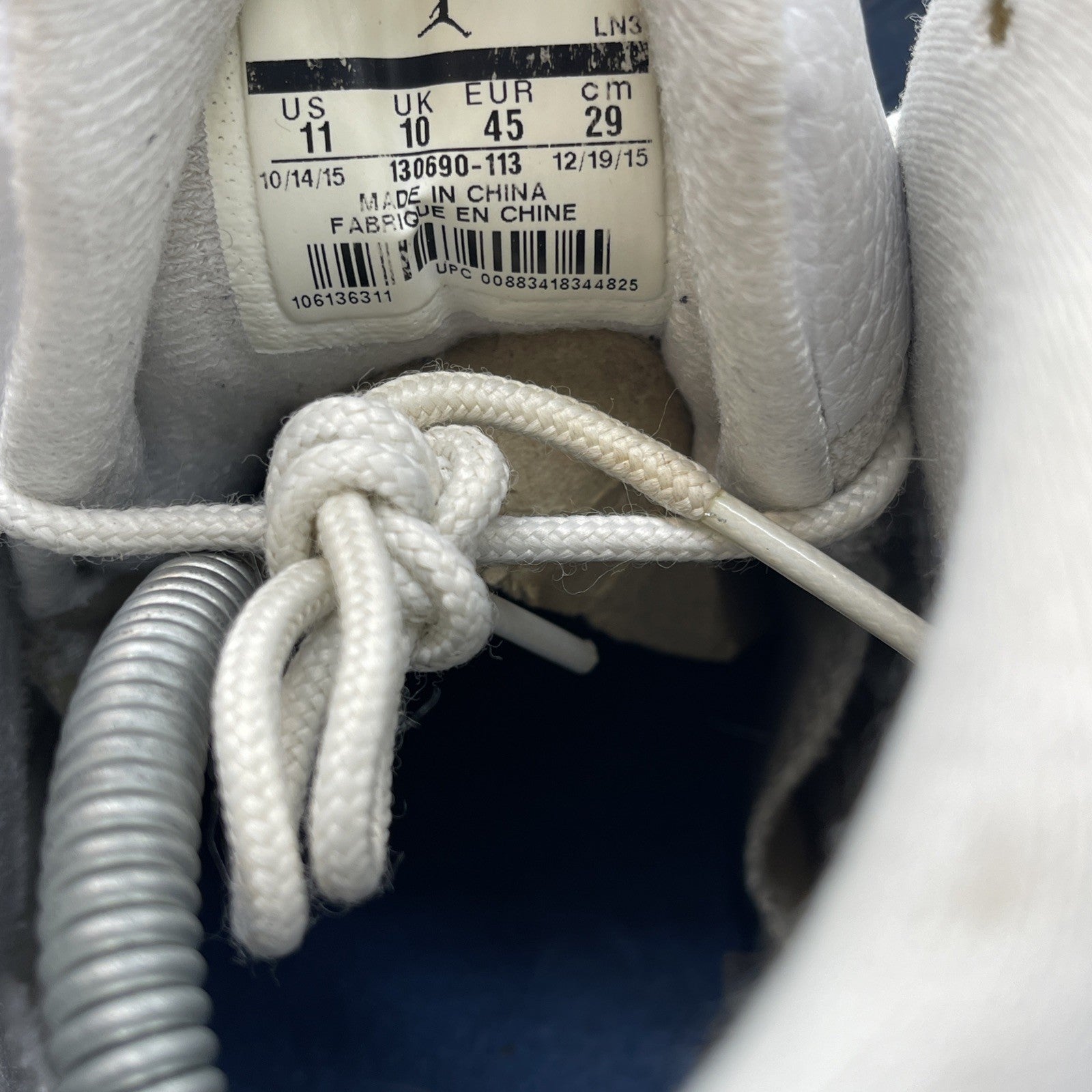Size 11 - Jordan 12 Retro French Blue White Silver Leather (130690-113)