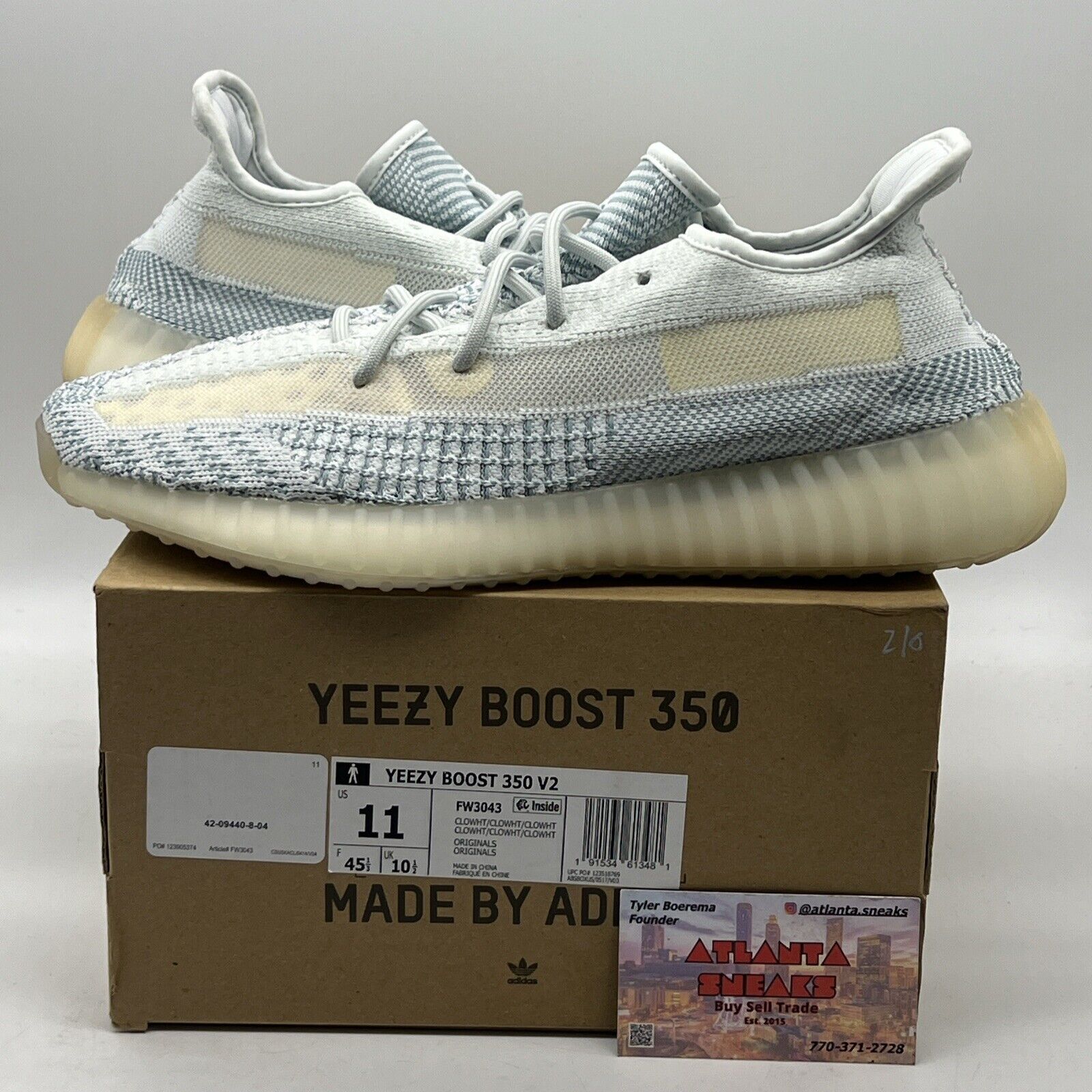 Size 11 - adidas Yeezy Boost 350 V2 Cloud White Non-Reflective (FW3043)