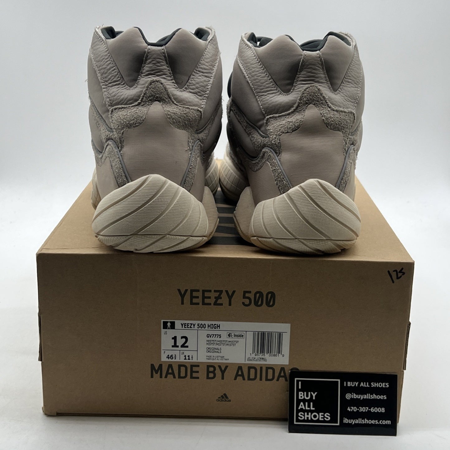 Size 12 - adidas Yeezy 500 High Mist Stone (GV7775)