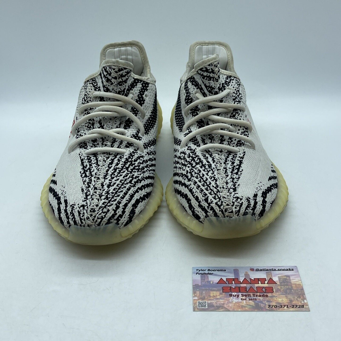 Size 9 - adidas Yeezy Boost 350 V2 Low Zebra White Black (CP9654)