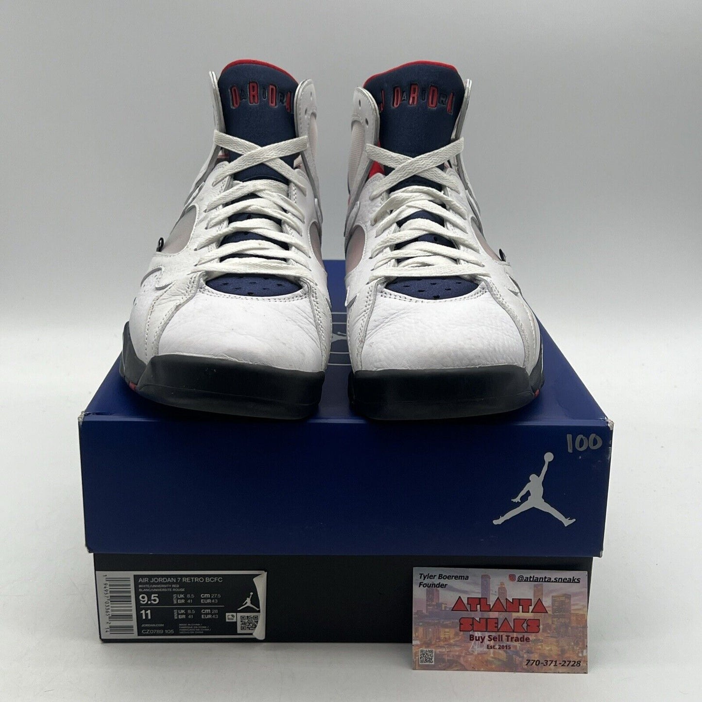 Size 9.5 - Paris Saint-Germain x Air Jordan 7 Retro Paname (CZ0789-105)