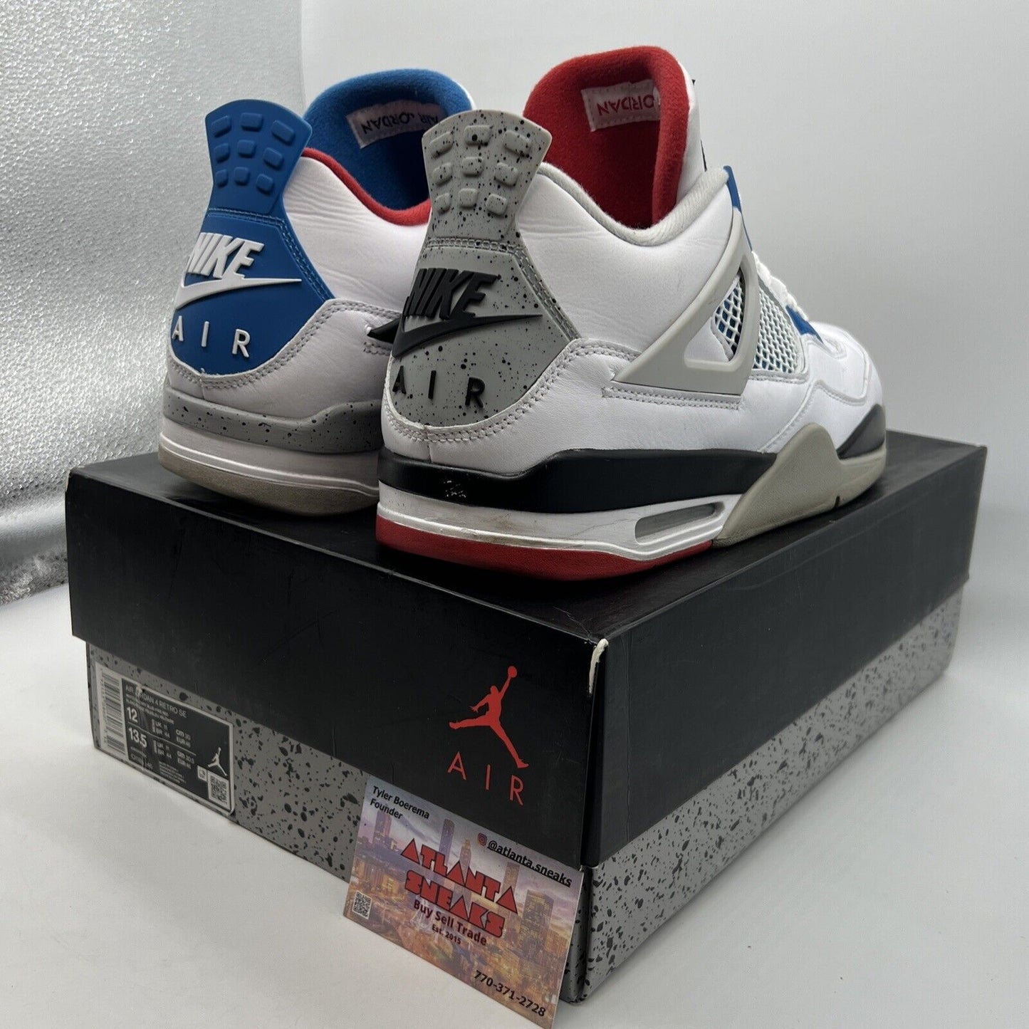 Size 12 - Jordan 4 Retro SE Mid What The 4 White Black Grey Red (CI1184-146)