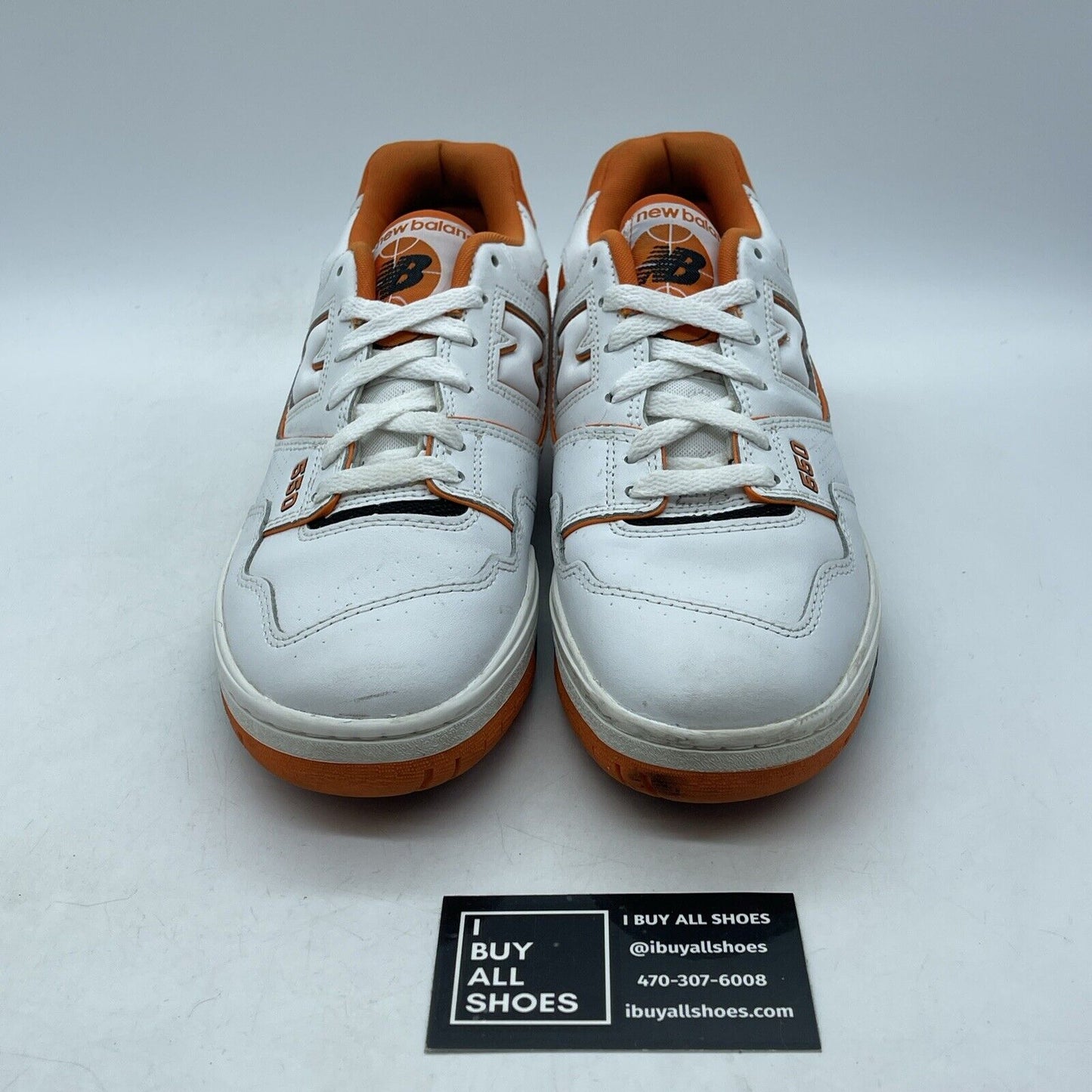 Size 8 - New Balance 550 Varsity Orange White Black Leather (BB550HG1)