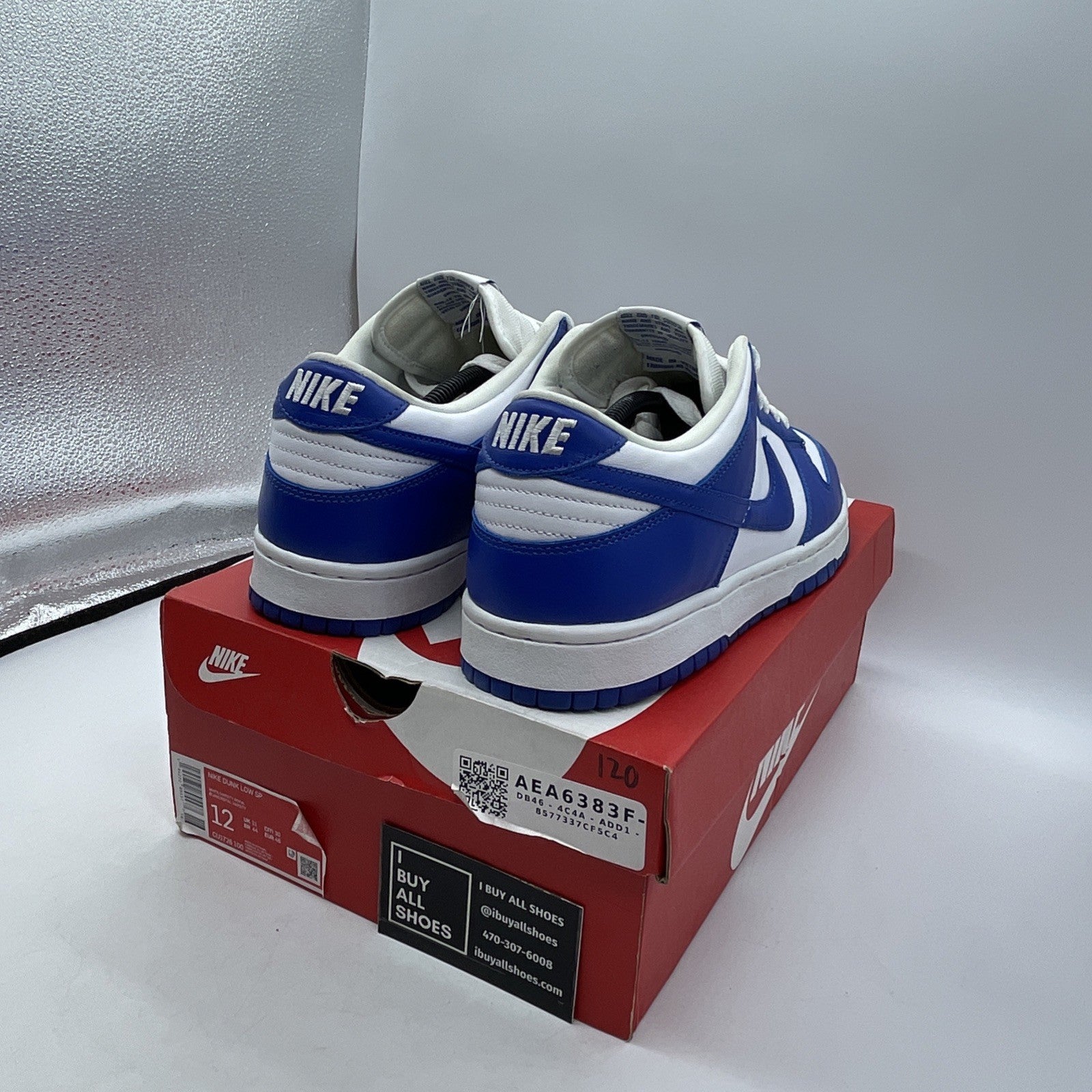 Size 12 - Nike Dunk Low Retro SP Kentucky 2020 (CU1726-100)