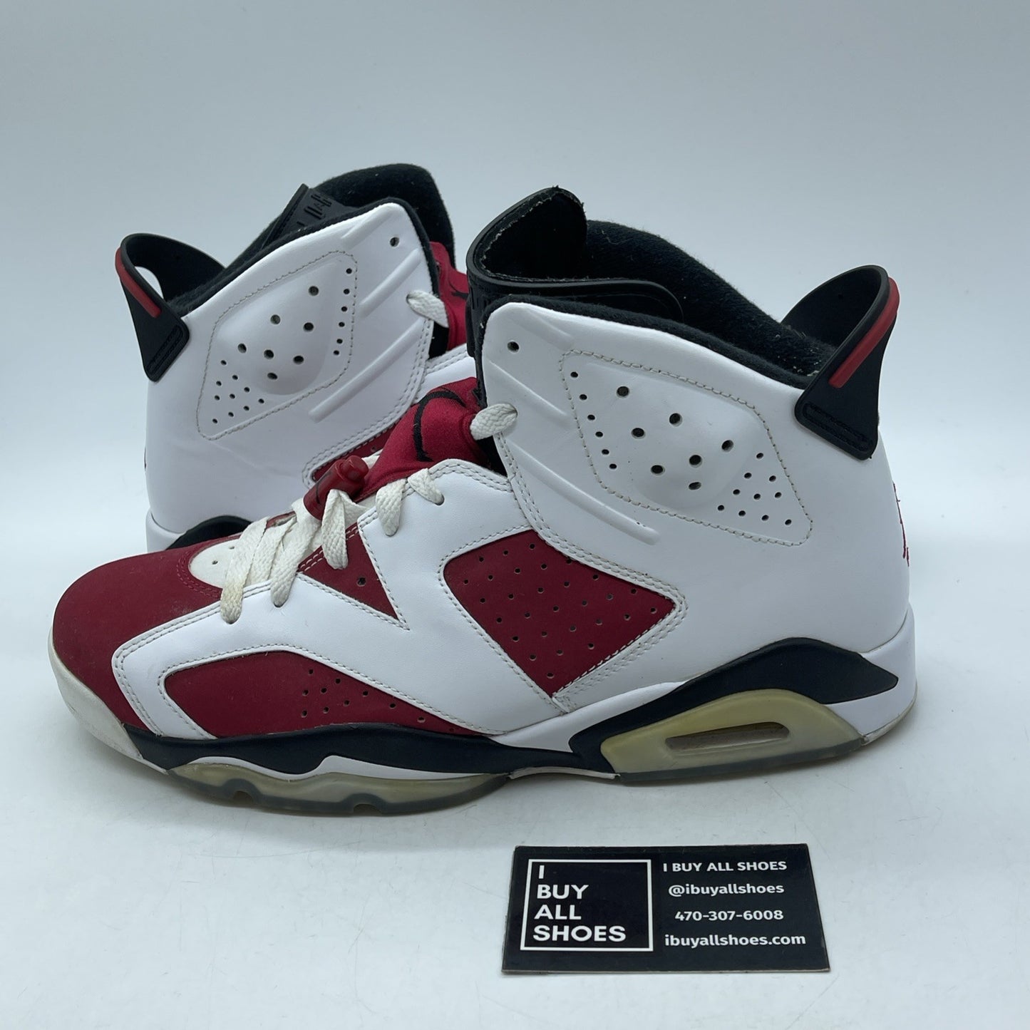 Size 10.5 - Air Jordan 6 Retro 2014 Carmine White Red Suede (384664-160)