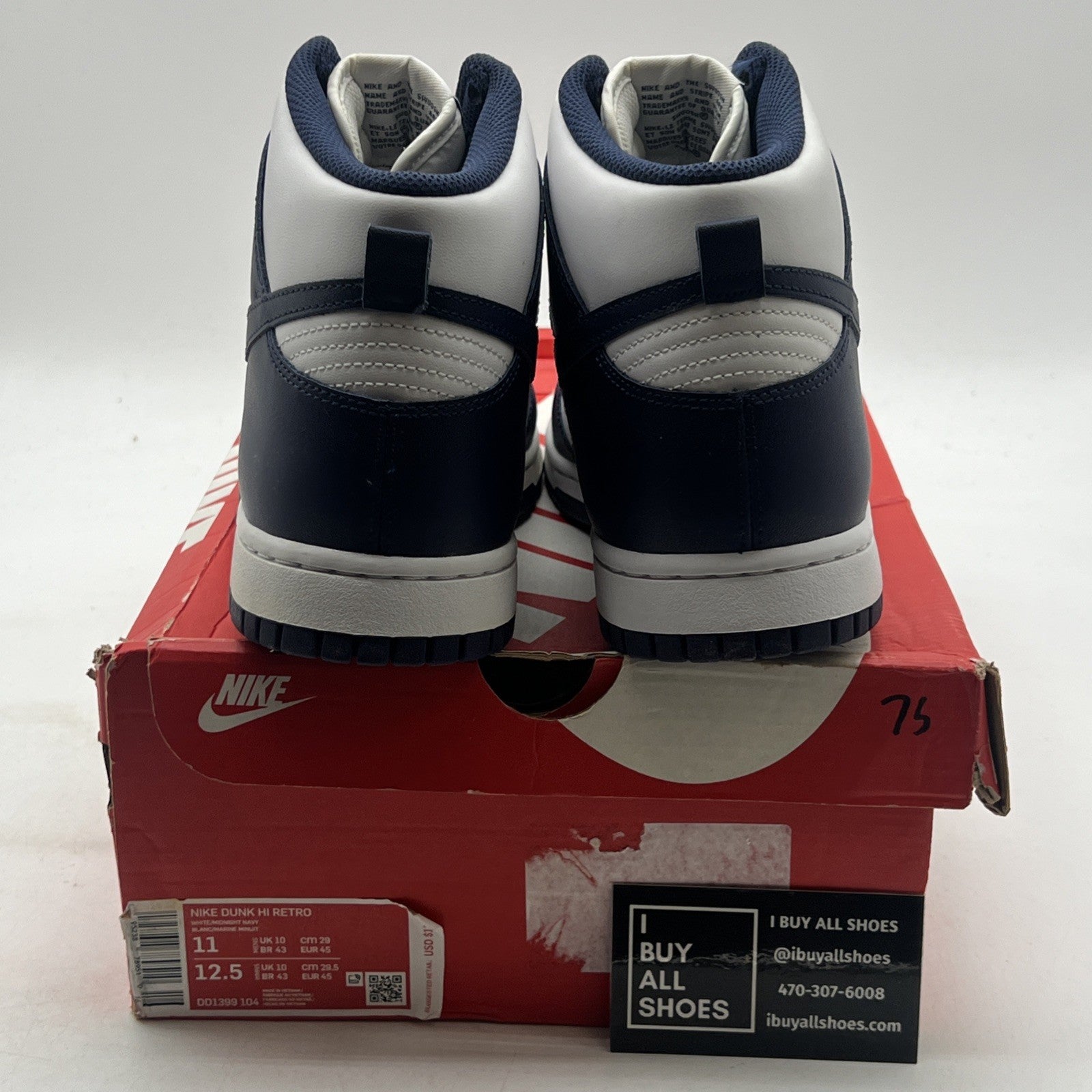 Size 11 - Nike Dunk High Midnight Navy (DD1399-104)