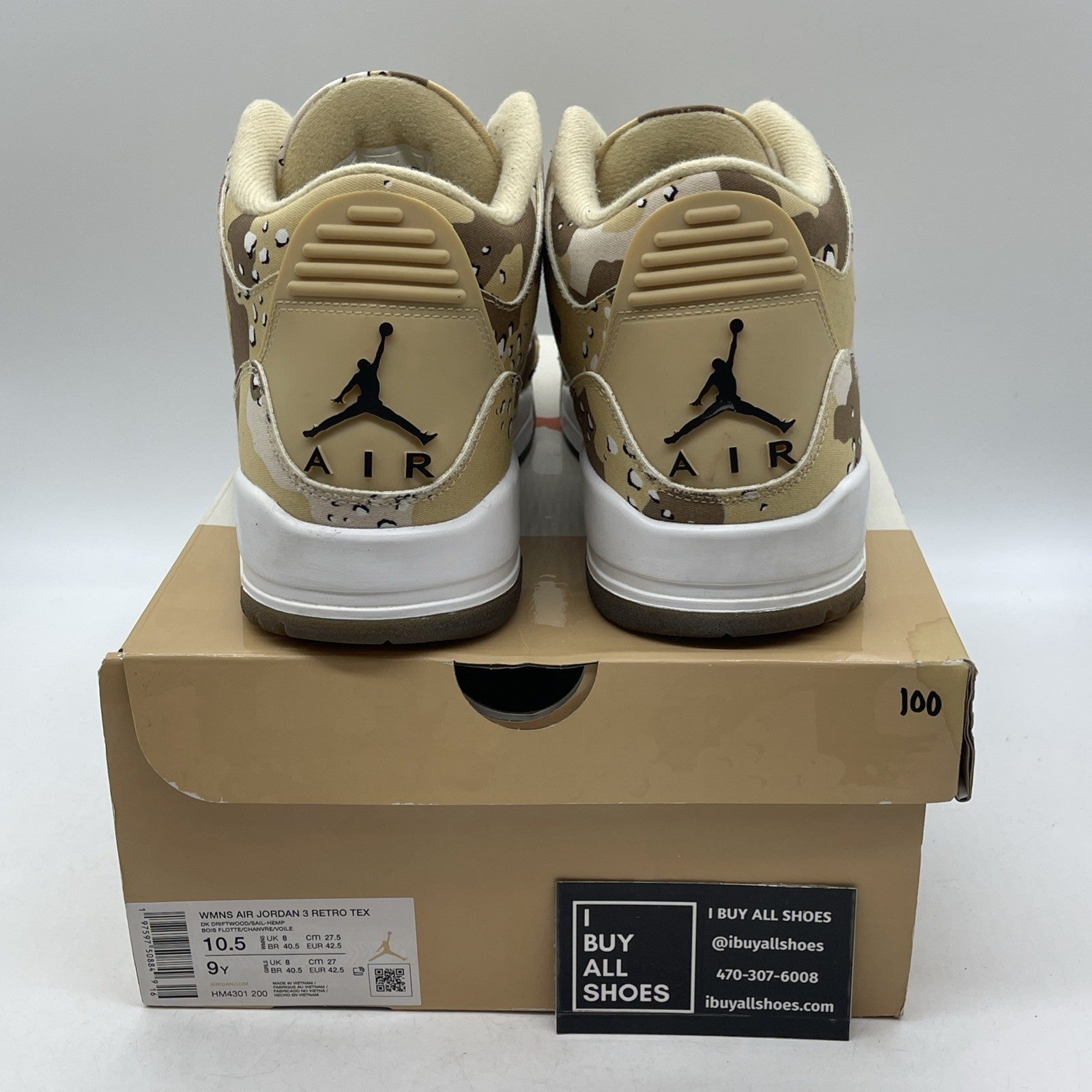 Size 10.5W - Nike Jordan 3 Retro WNBA Desert Camo (HM4301-200)