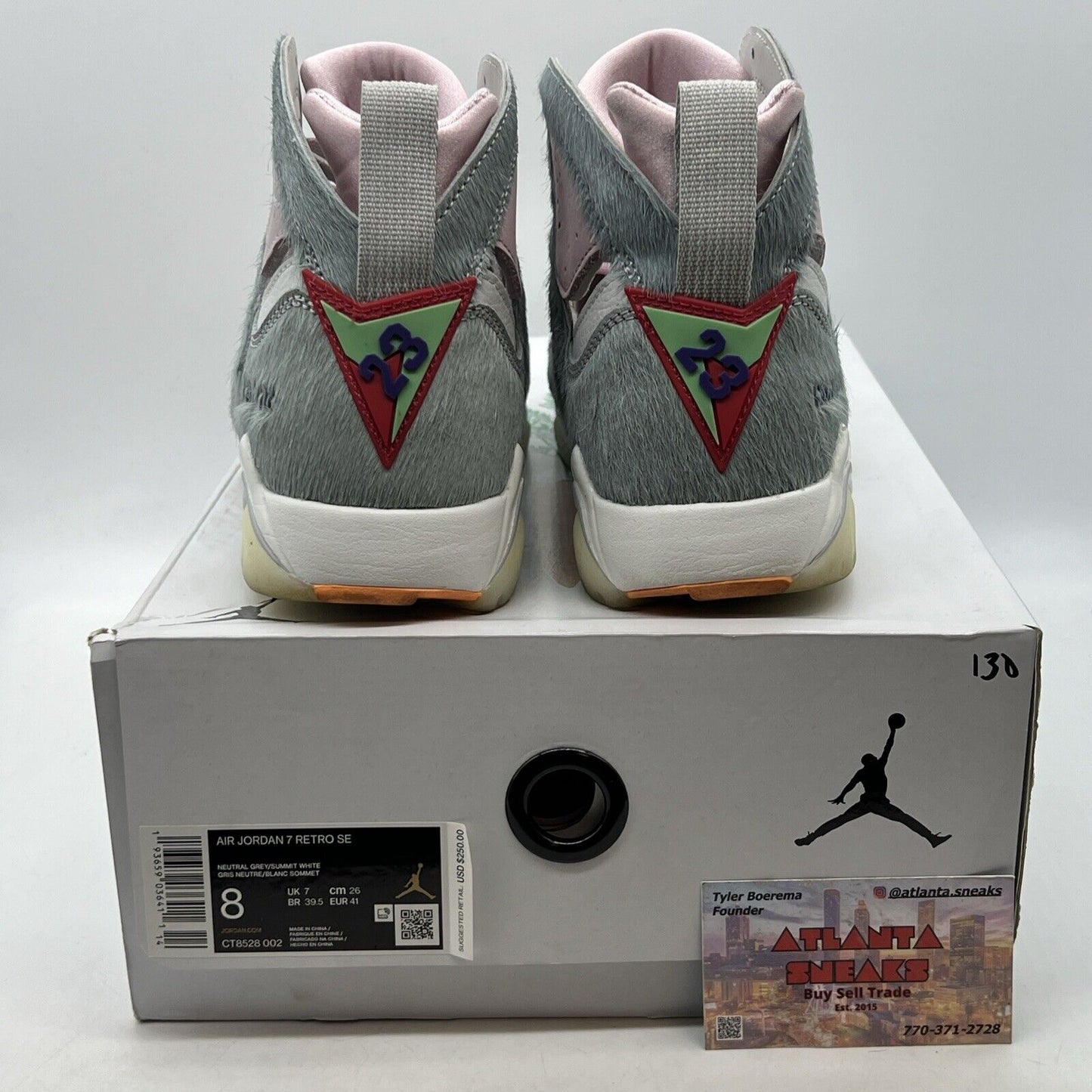 Size 8 - Air Jordan 7 Retro SE Hare 2.0 White Pink (CT8528-002)