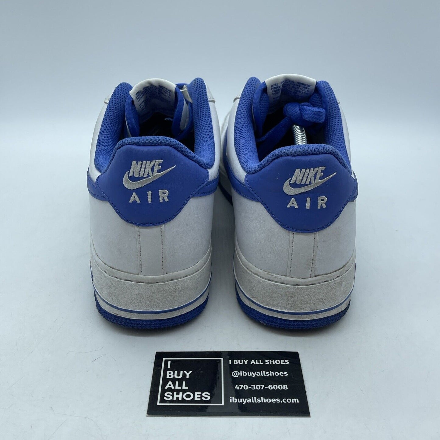 Size 12 - Nike Air Force 1 '07 White Medium Blue White Leather (DH7561-104)