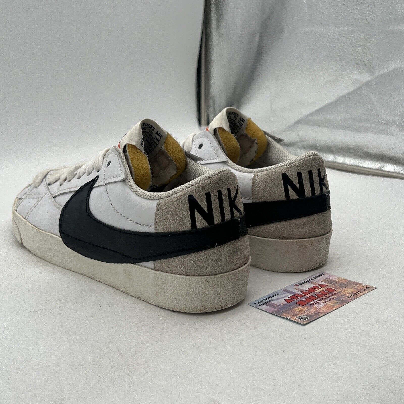 Size 12 - Nike Blazer '77 Jumbo Low White Black Leather (DN2158-101)