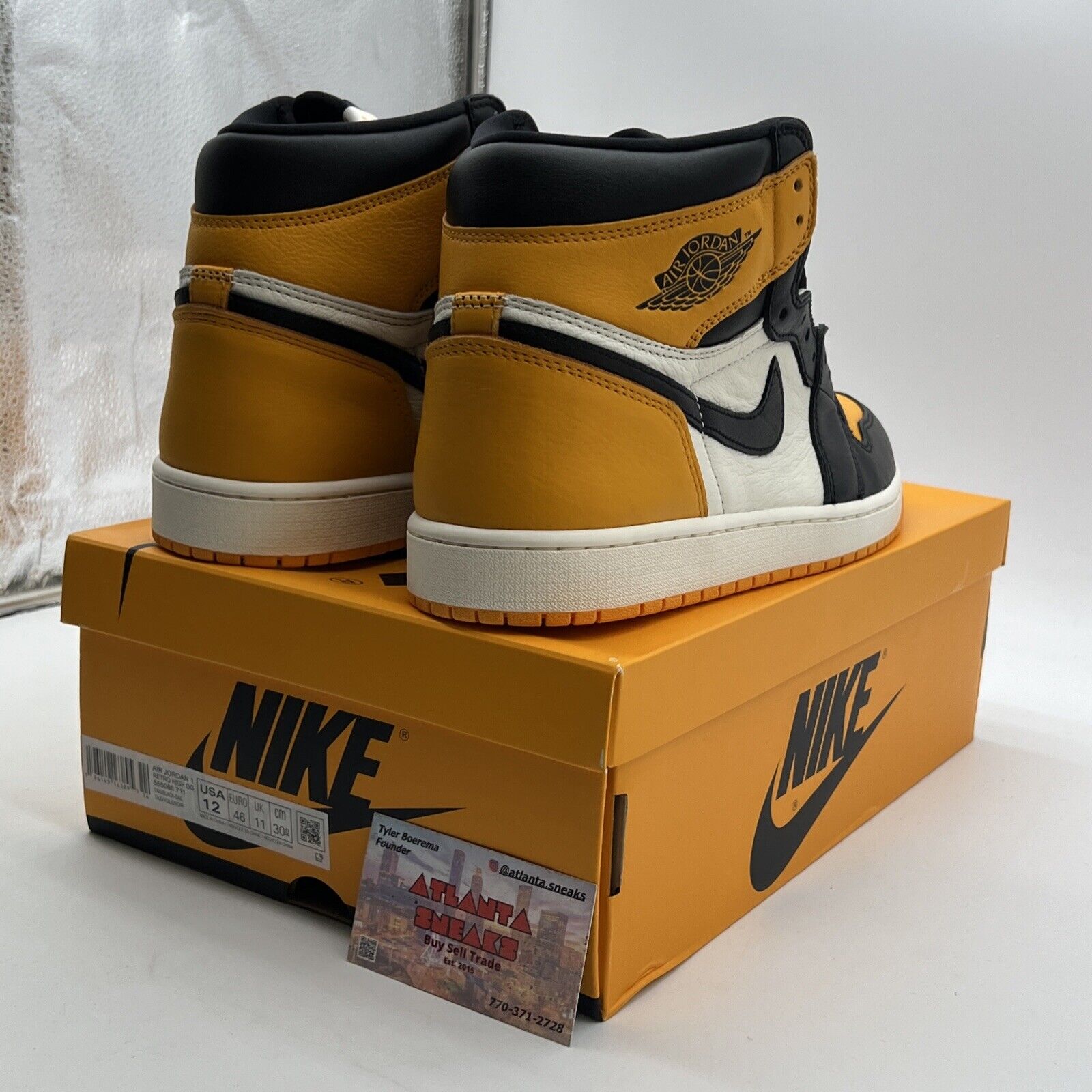 Size 12 - Air Jordan 1 Retro OG High Yellow Toe (555088-711)