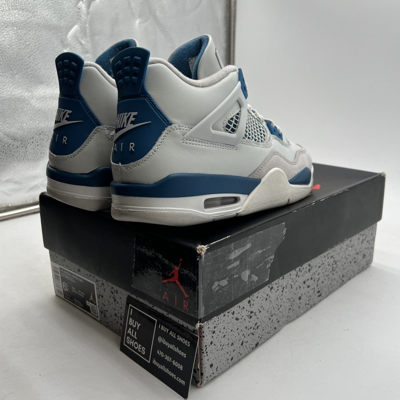 Size 6.5Y - Air Jordan 4 Retro 2024 Military Blue - (HF4281-141)