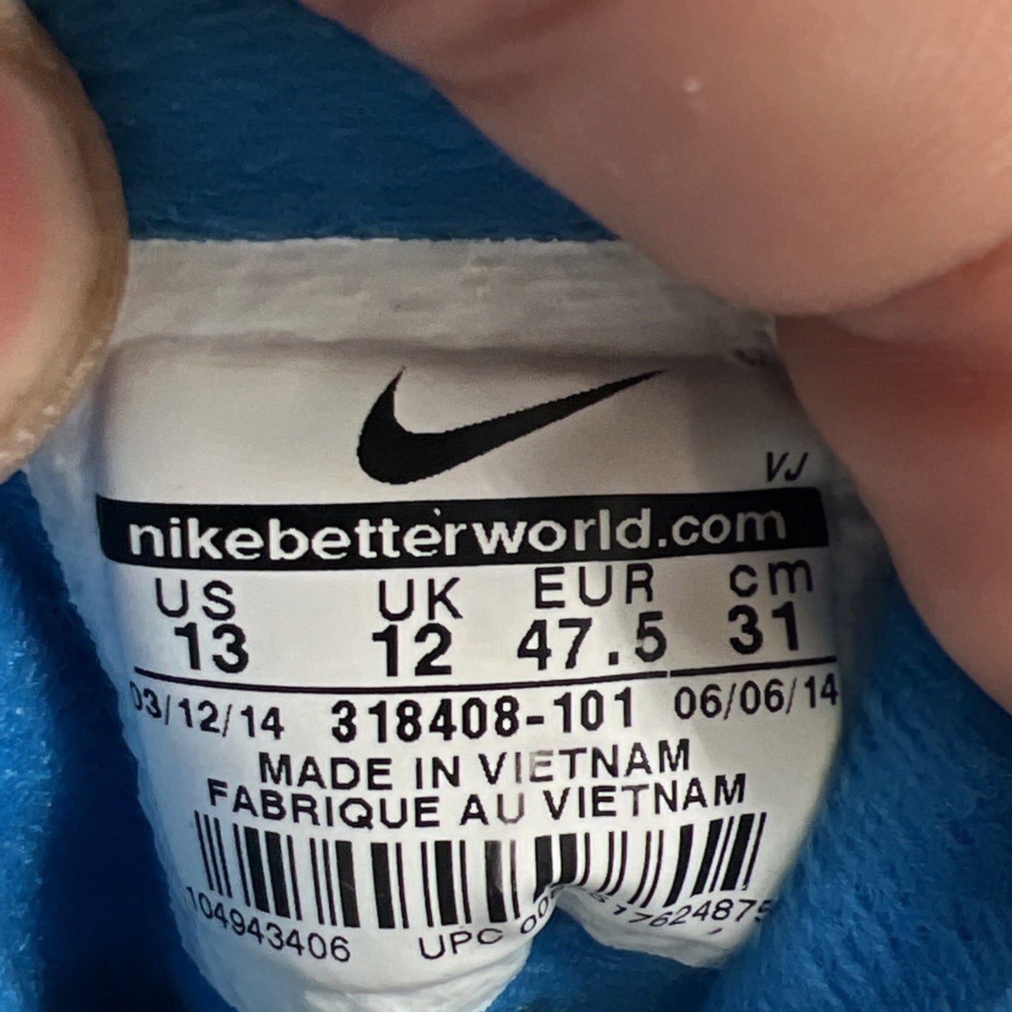 Size 13 - Nike Air Tech Challenge 2 White Photo Blue (318408-101)