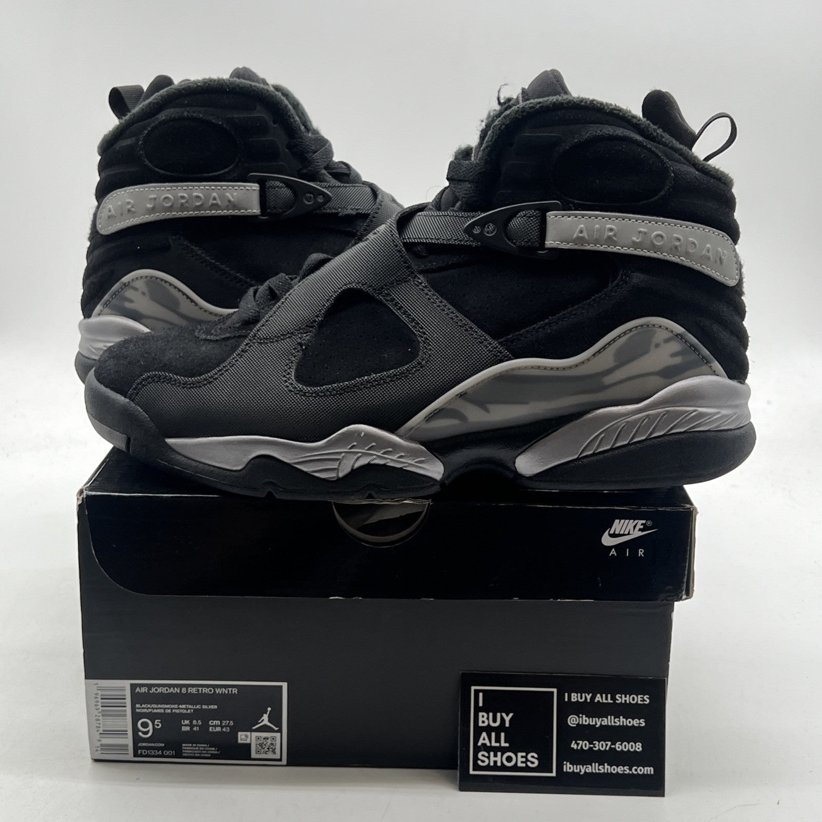 Size 9.5 - Air Jordan 8 Retro Winterized Gunsmoke (FD1334-001)