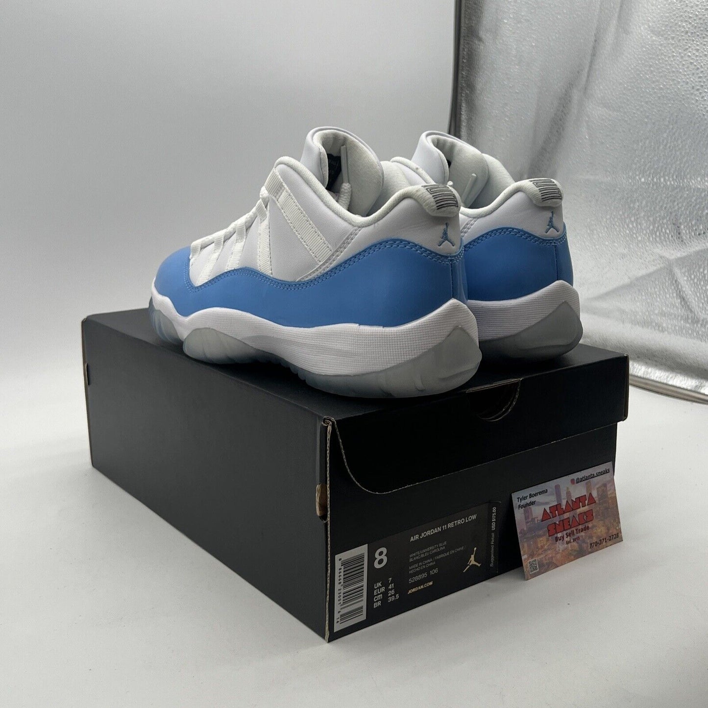 Size 8 - Air Jordan 11 Retro Low UNC 2017 (528896-106)