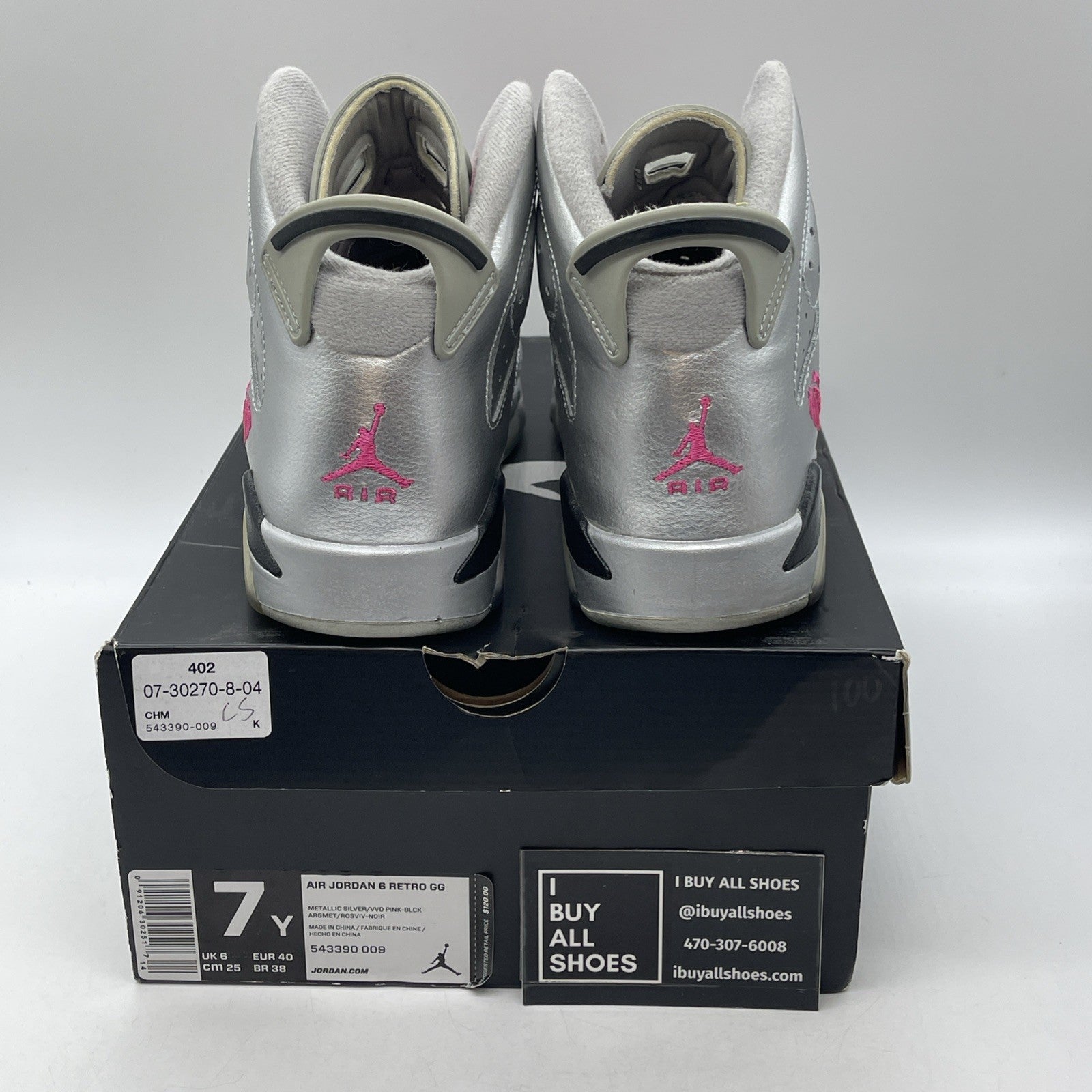 Size 7Y (GS) - Air Jordan 6 Retro Mid Valentines Day (543390-009)