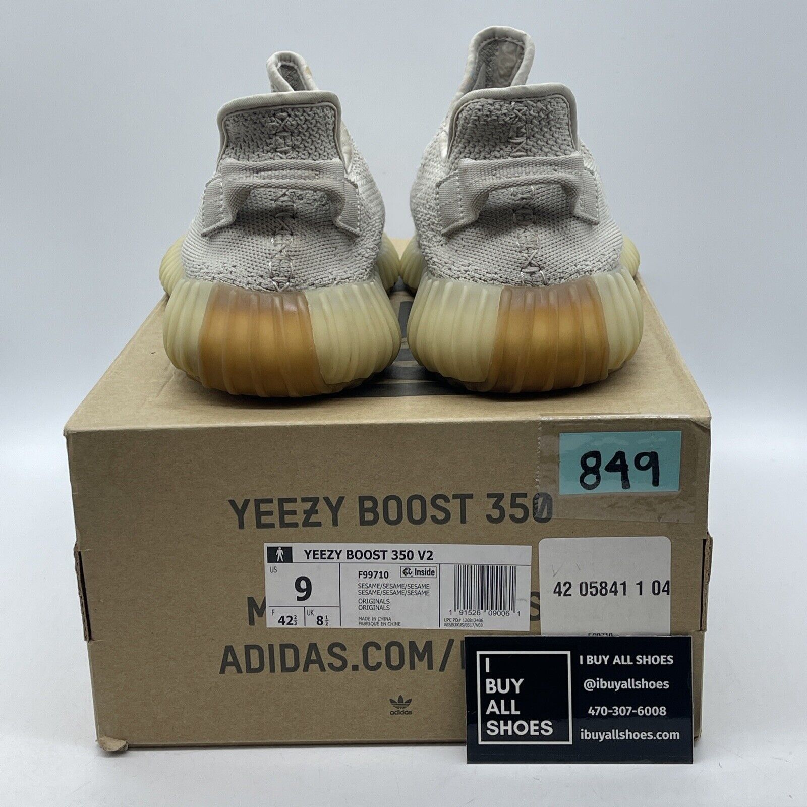 Size 9 - adidas Yeezy Boost 350 V2 Low Sesame Brown Tan Suede (F99710)