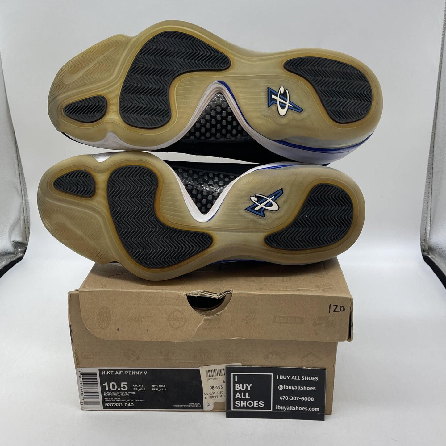 Size 10.5 - Nike Air Penny 5 Orlando Suede Leather (537331-040)