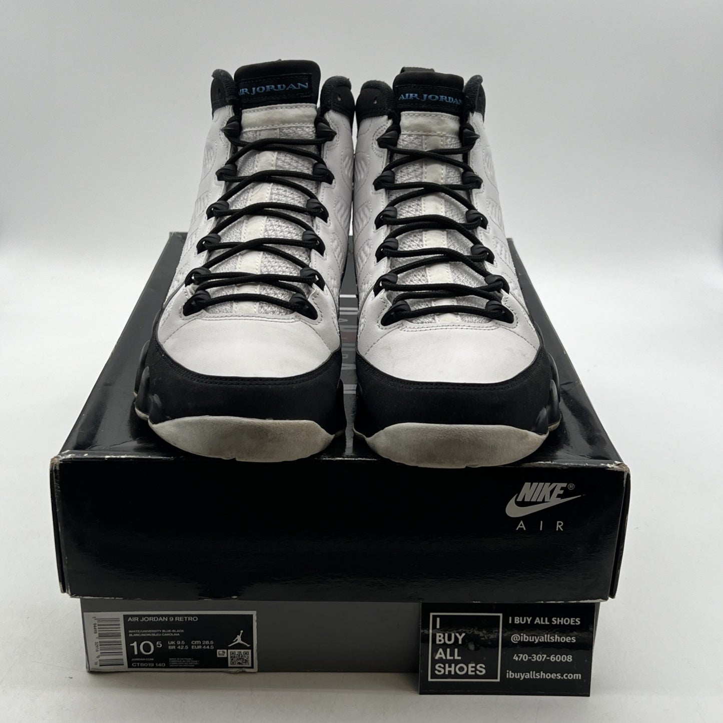 Size 10.5 - Air Jordan 9 Retro University Blue 2020 (CT8019-140)
