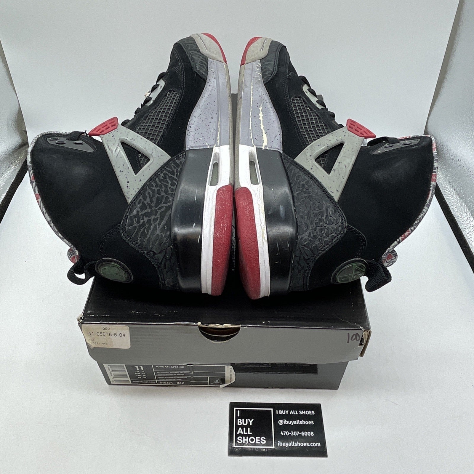 Size 11 - Jordan Spizike Varsity Red Grey Black Suede (315371-062)