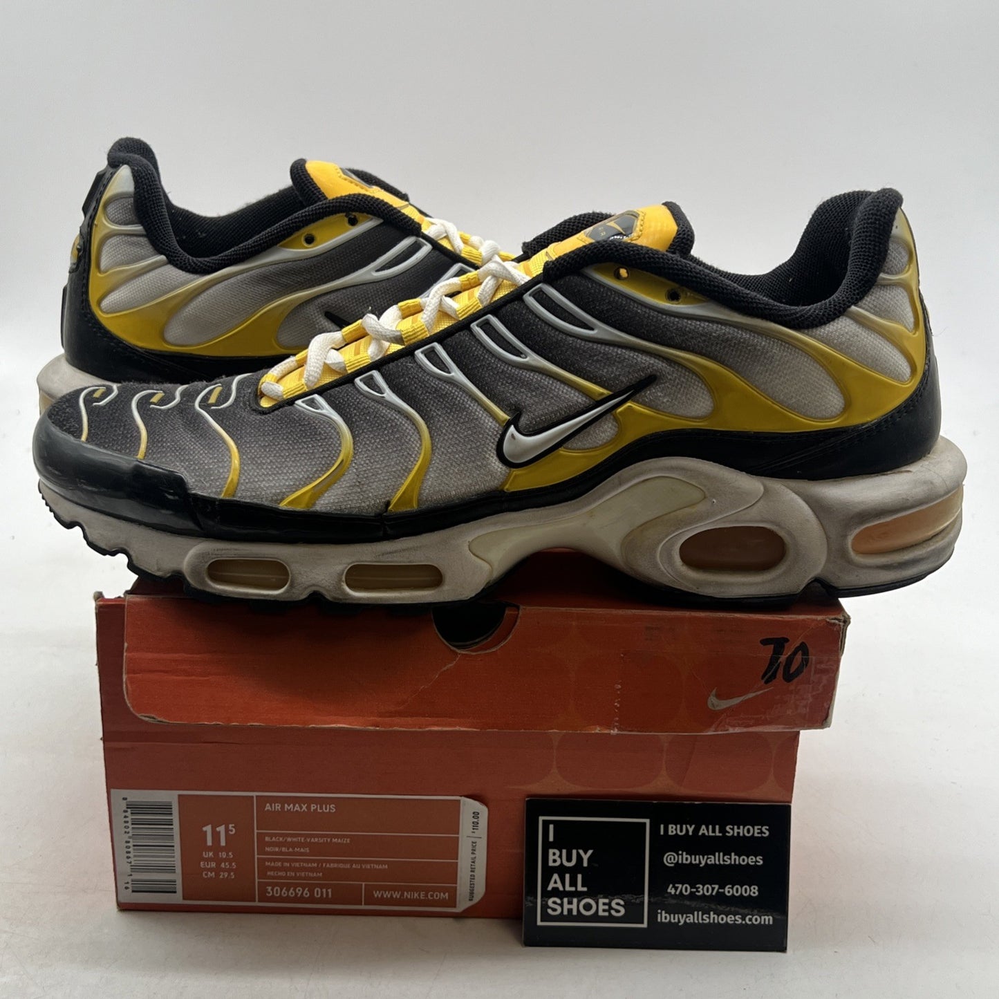Size 11.5 - Nike Air Max Plus Black (306696-011)