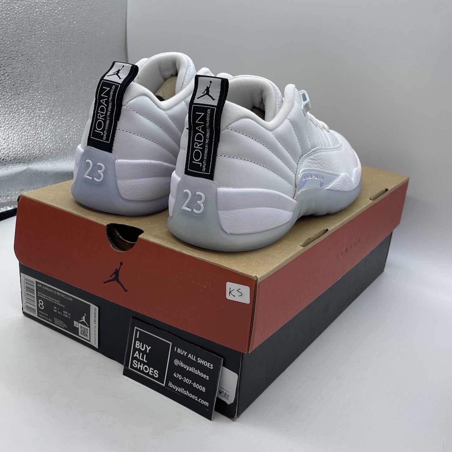 Size 8 - Air Jordan 12 Retro Low Easter White Leather (DB0733-190)