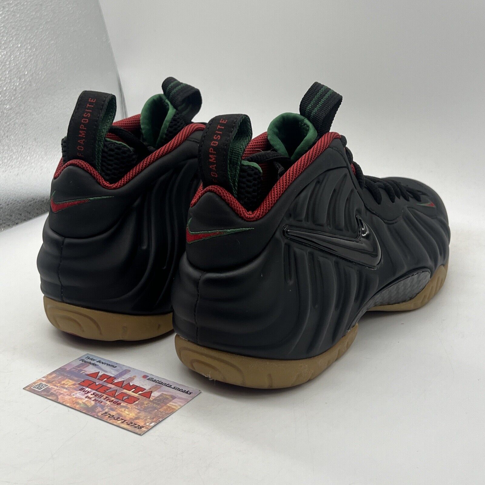 Size 10 - Nike Foamposite Pro Gucci Red Green Black Gum (624041-004)