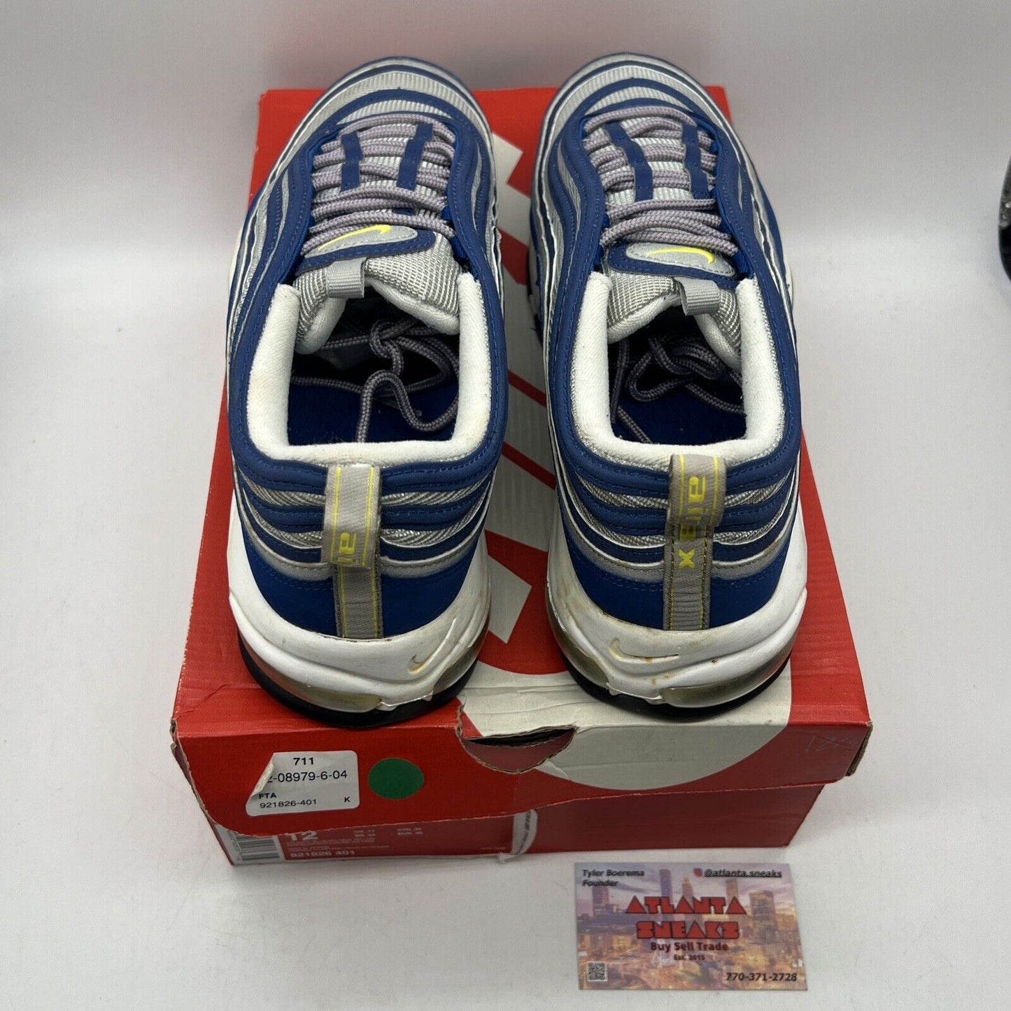 Size 12 - Nike Air Max 97 Atlantic Blue Blue Yellow Grey