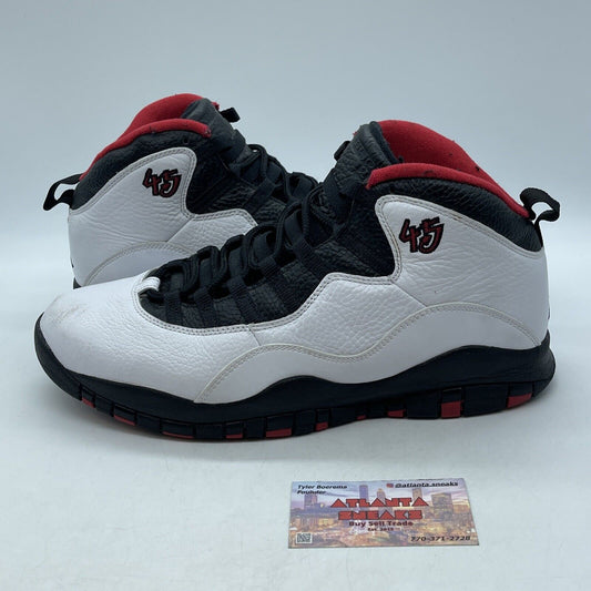 Size 11.5 - Air Jordan 10 Double Nickel White Black Red Leather (310805-102)