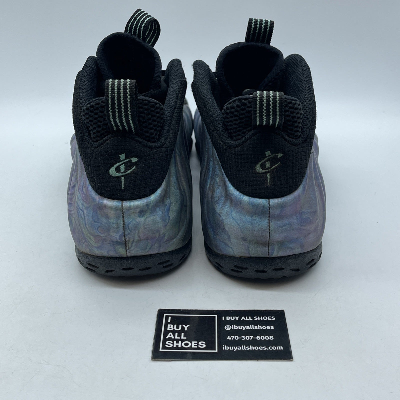 Size 12 - Nike Air Foamposite One Premium Abalone Blue Black Suede (575420-009)