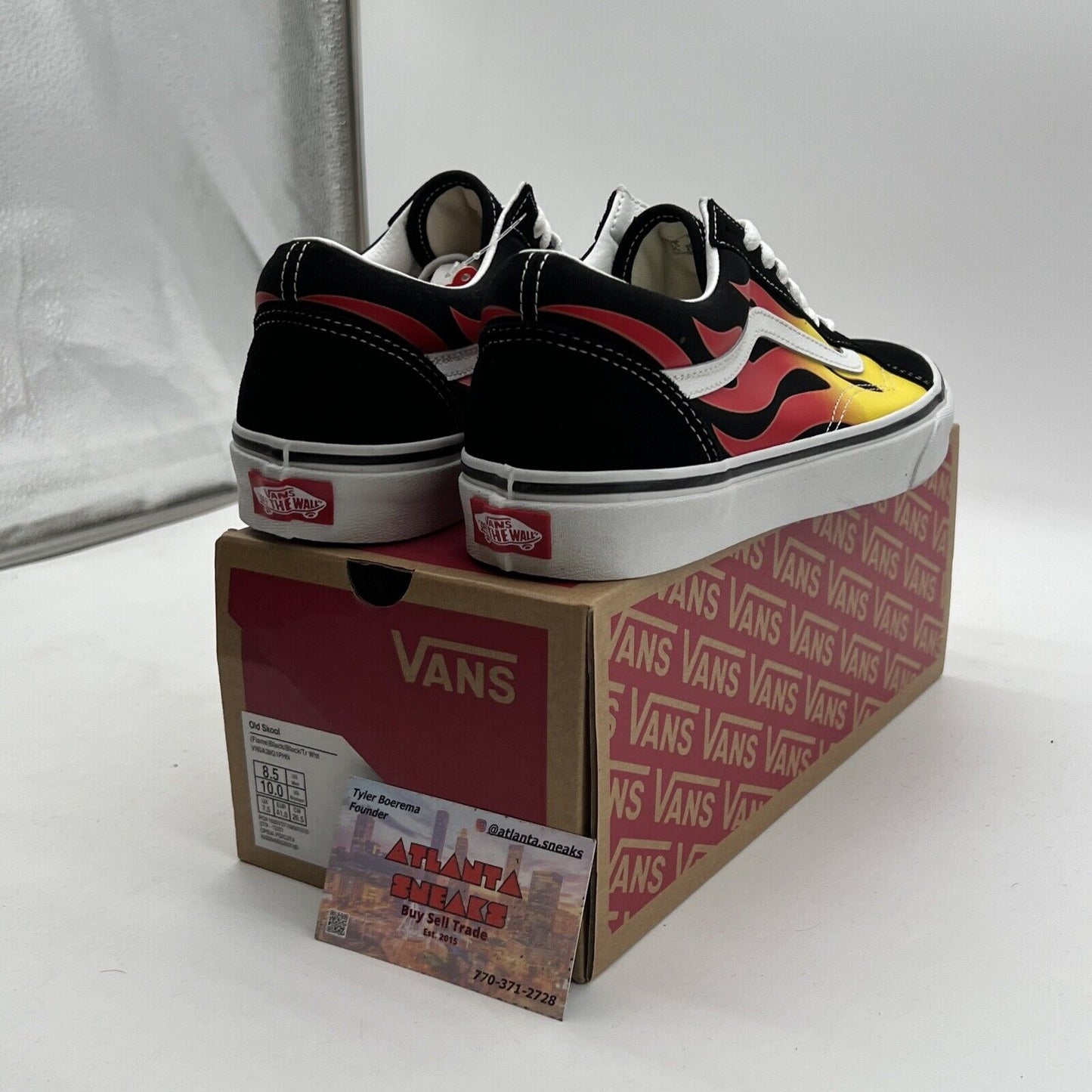 Size 8.5 - VANS Old Skool Flame Sneakers Low Top Suede Canvas (VN0A38G1PHN)