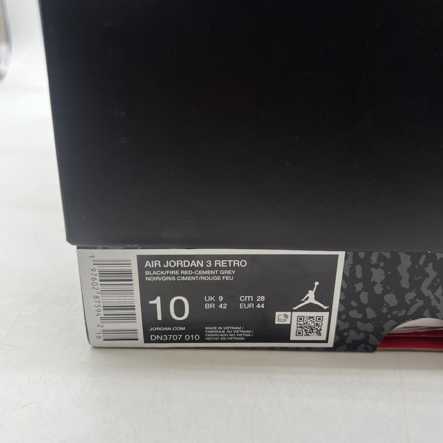 Size 10 - Air Jordan 3 Retro OG 2024 Black Cement (DN3707-010)