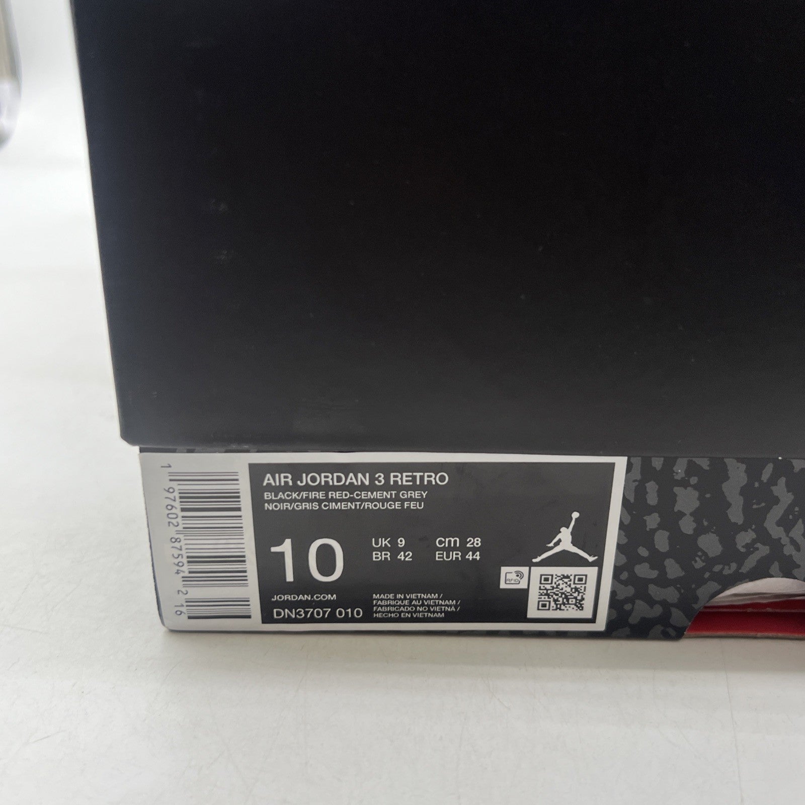 Size 10 - Air Jordan 3 Retro OG 2024 Black Cement (DN3707-010)
