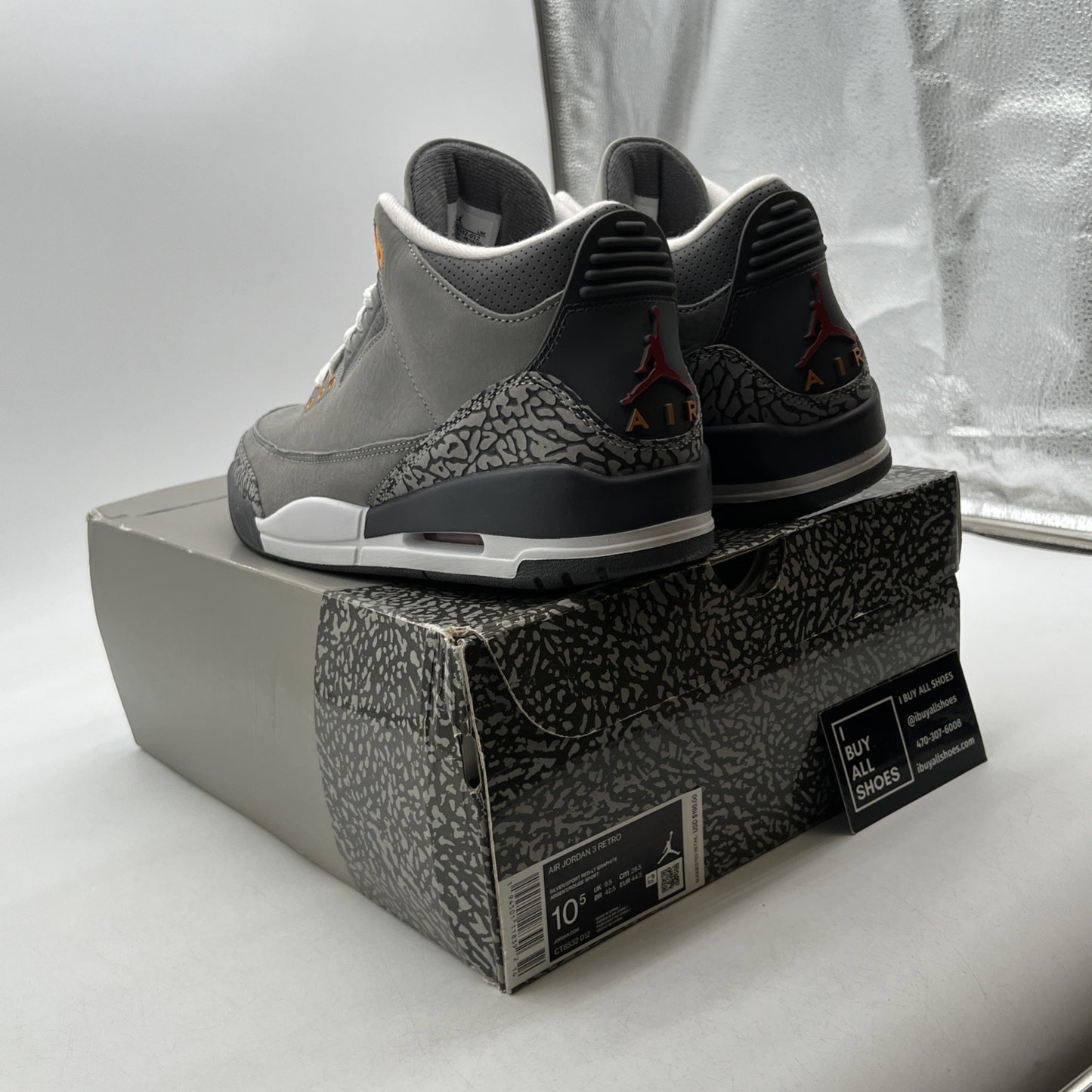 Size 10.5 - Air Jordan 3 Retro Mid Cool Grey (CT8532-012)