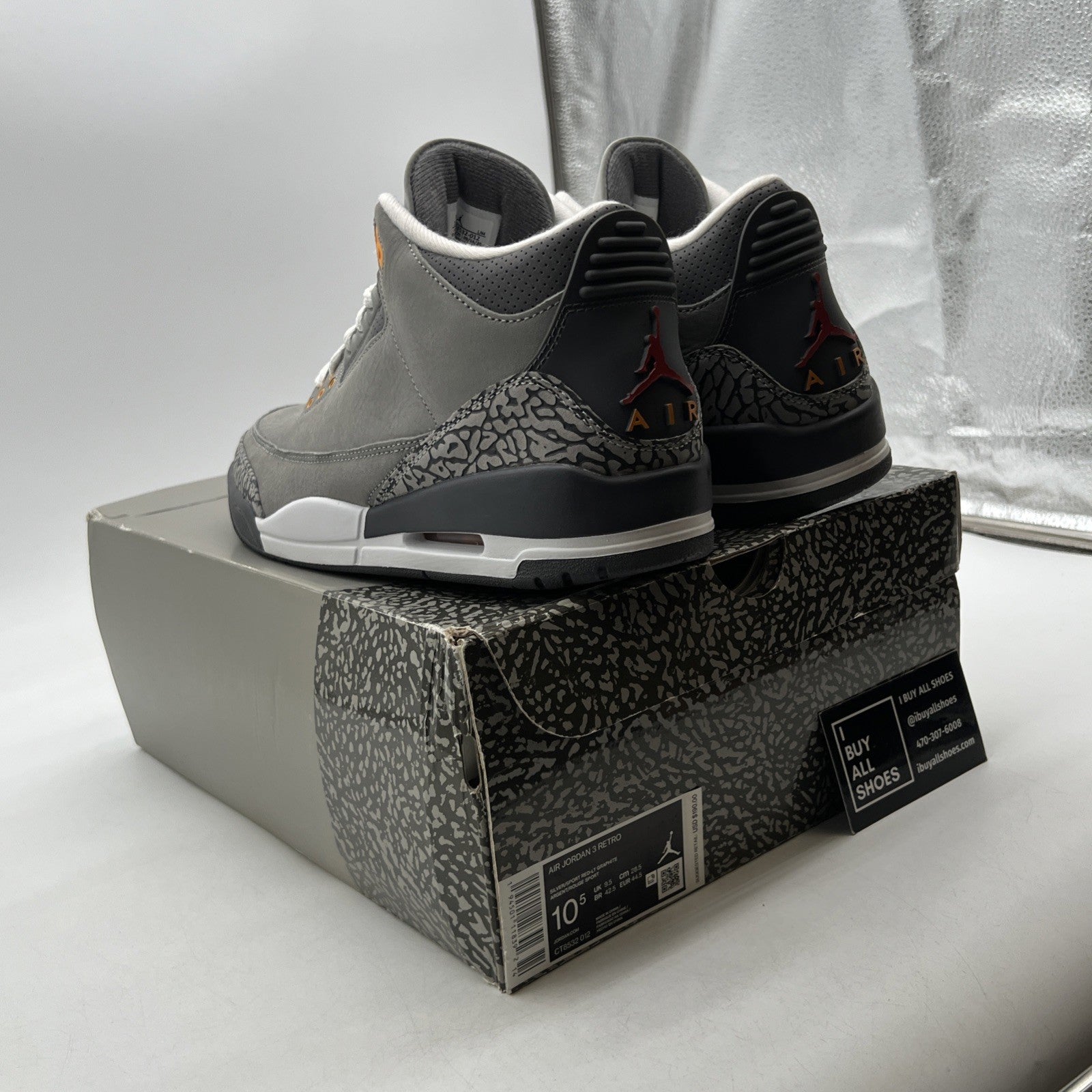 Size 10.5 - Air Jordan 3 Retro Mid Cool Grey (CT8532-012)