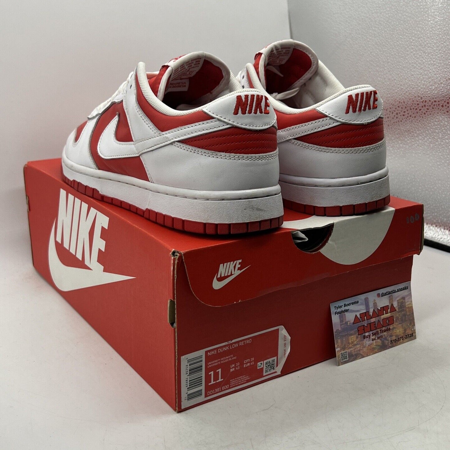 Size 11 - Nike Dunk Low Championship Red Leather (DD1391-600)