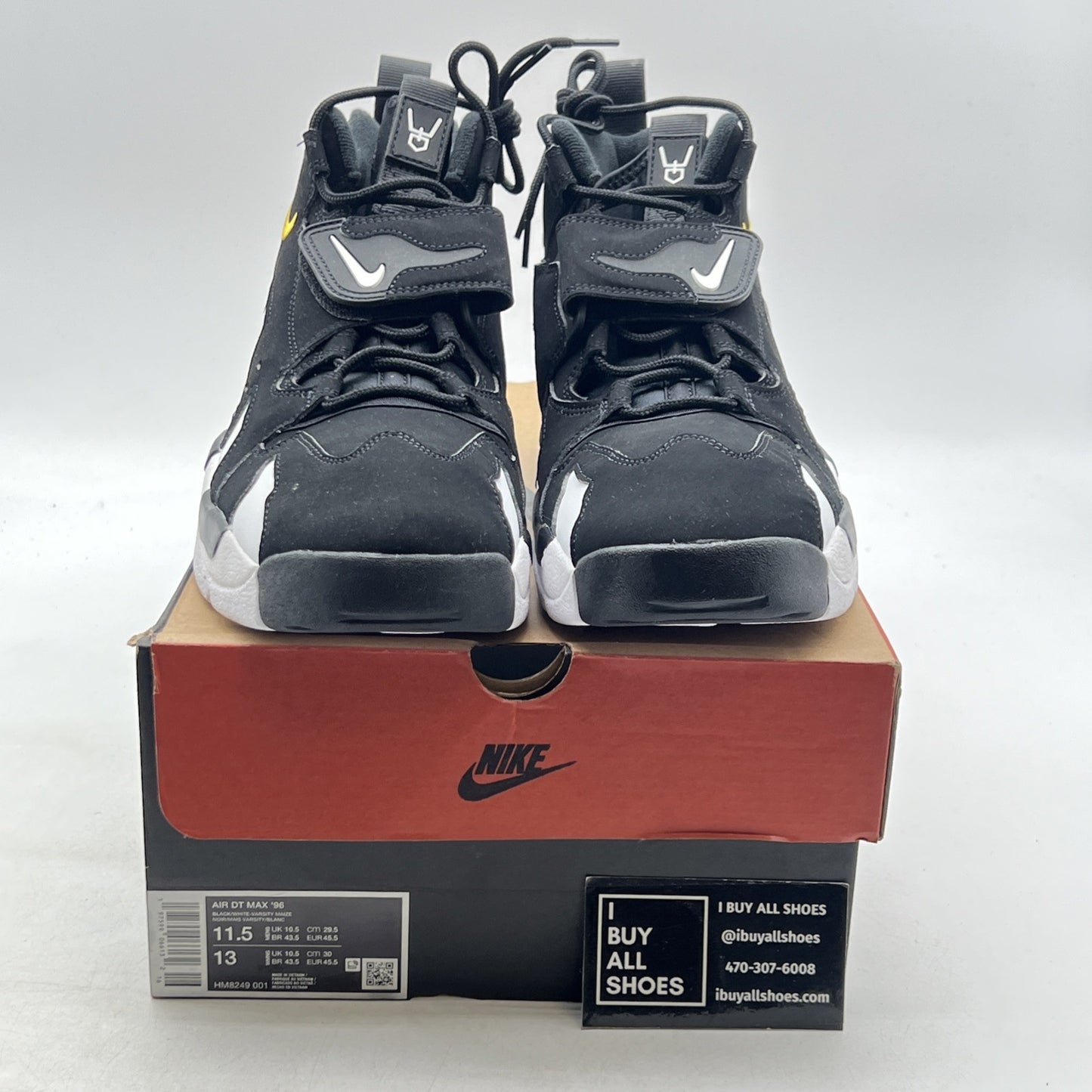 Size 11.5 -  Air Dt Max ‘96 Black White 2024 Yellow Suede Leather  (HM8249-001)