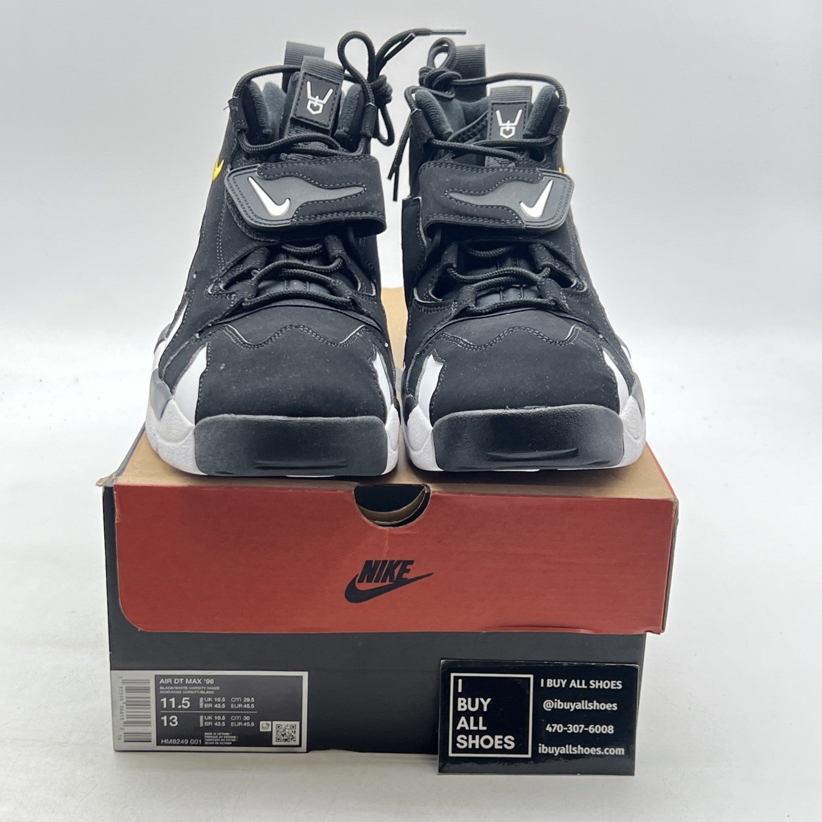 Size 11.5 -  Air Dt Max ‘96 Black White 2024 Yellow Suede Leather  (HM8249-001)
