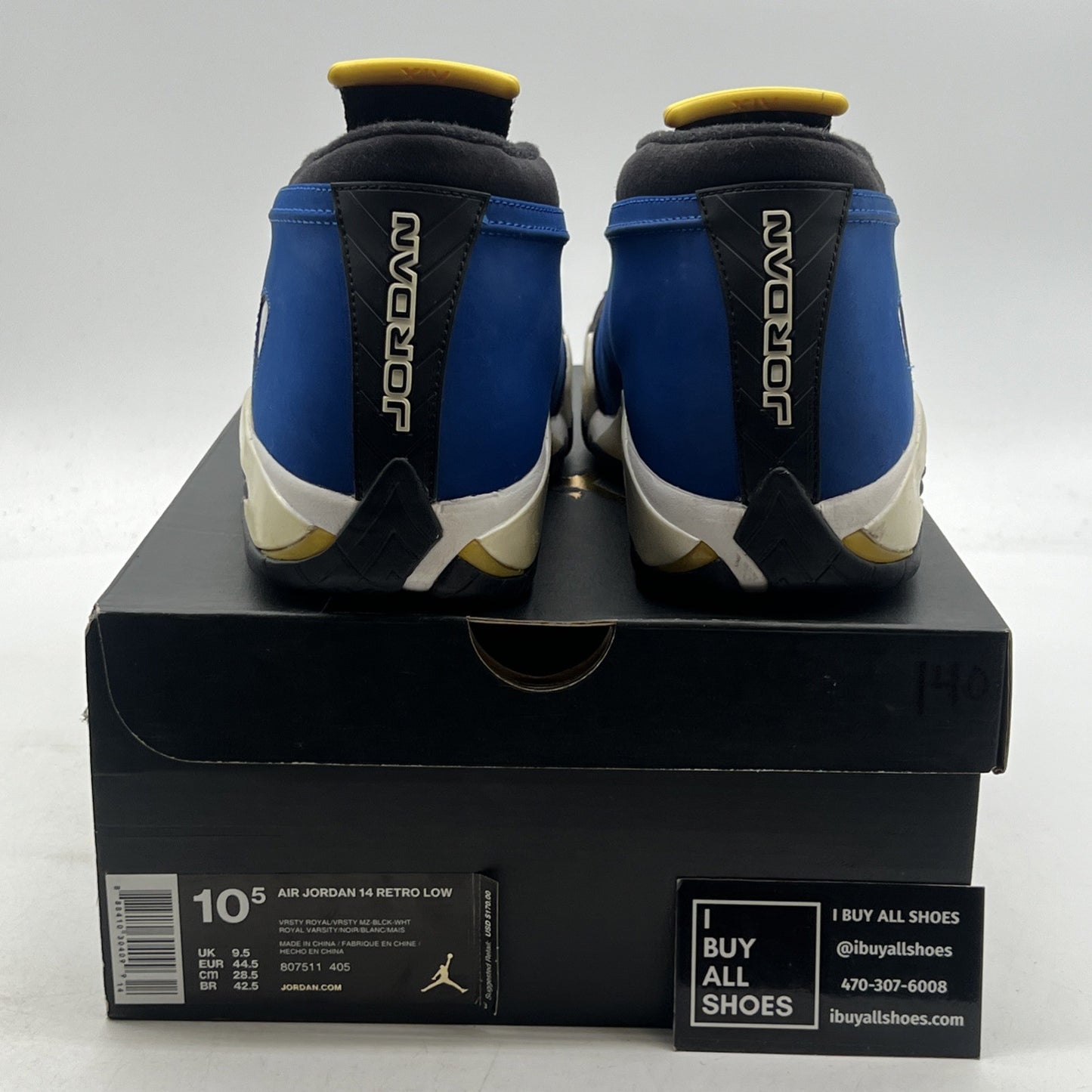 Size 10.5 - Air Jordan 14 Retro 2015 Low Laney (807511-405)