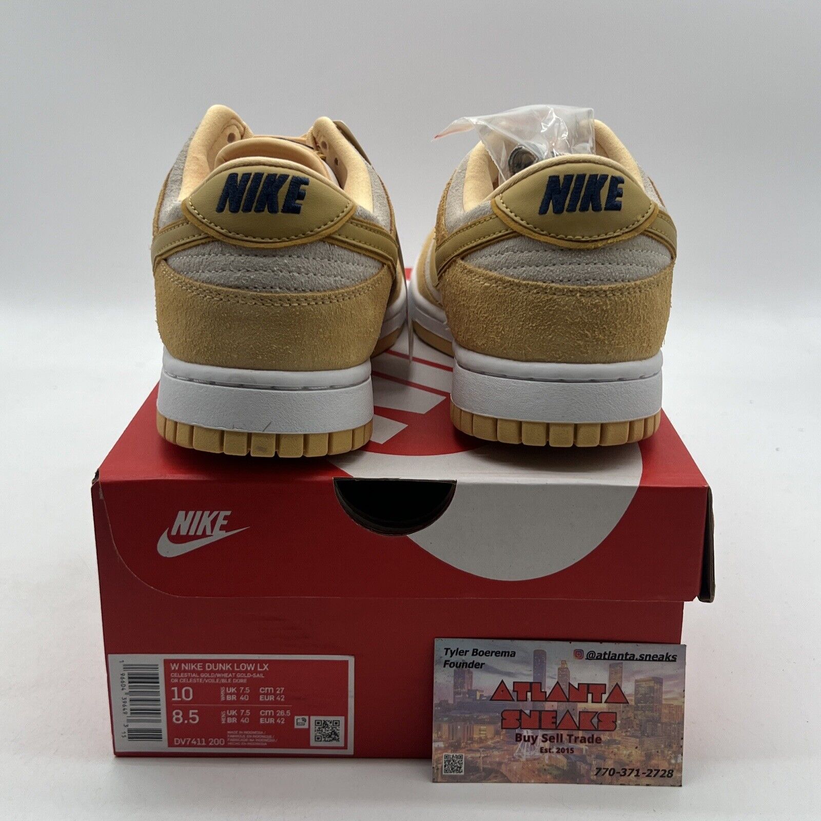 Size 10W - Nike Dunk LX Low Gold Suede (DV7411-200)