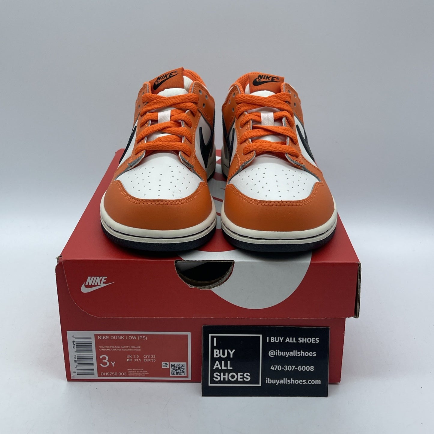 Size 3Y (PS) - Nike Dunk Low Halloween  Orange White Black (DH9756-003)