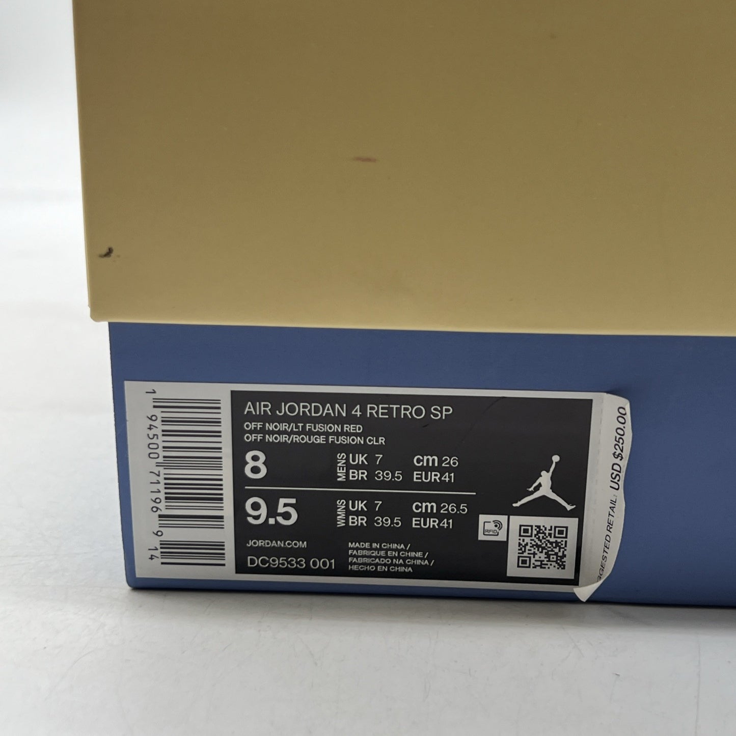 Size 8 - Air Jordan 4 Retro x Union LA Mid Off Noir (DC9533-001)