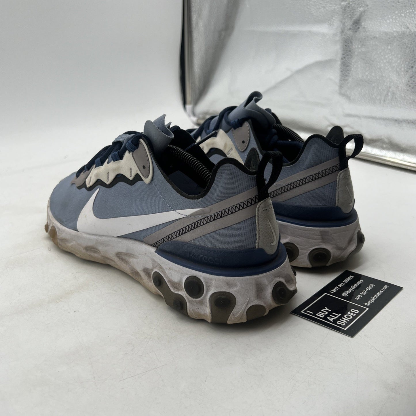 Size 12 - Nike React Element 55 Indigo Fog (BQ6166-402)