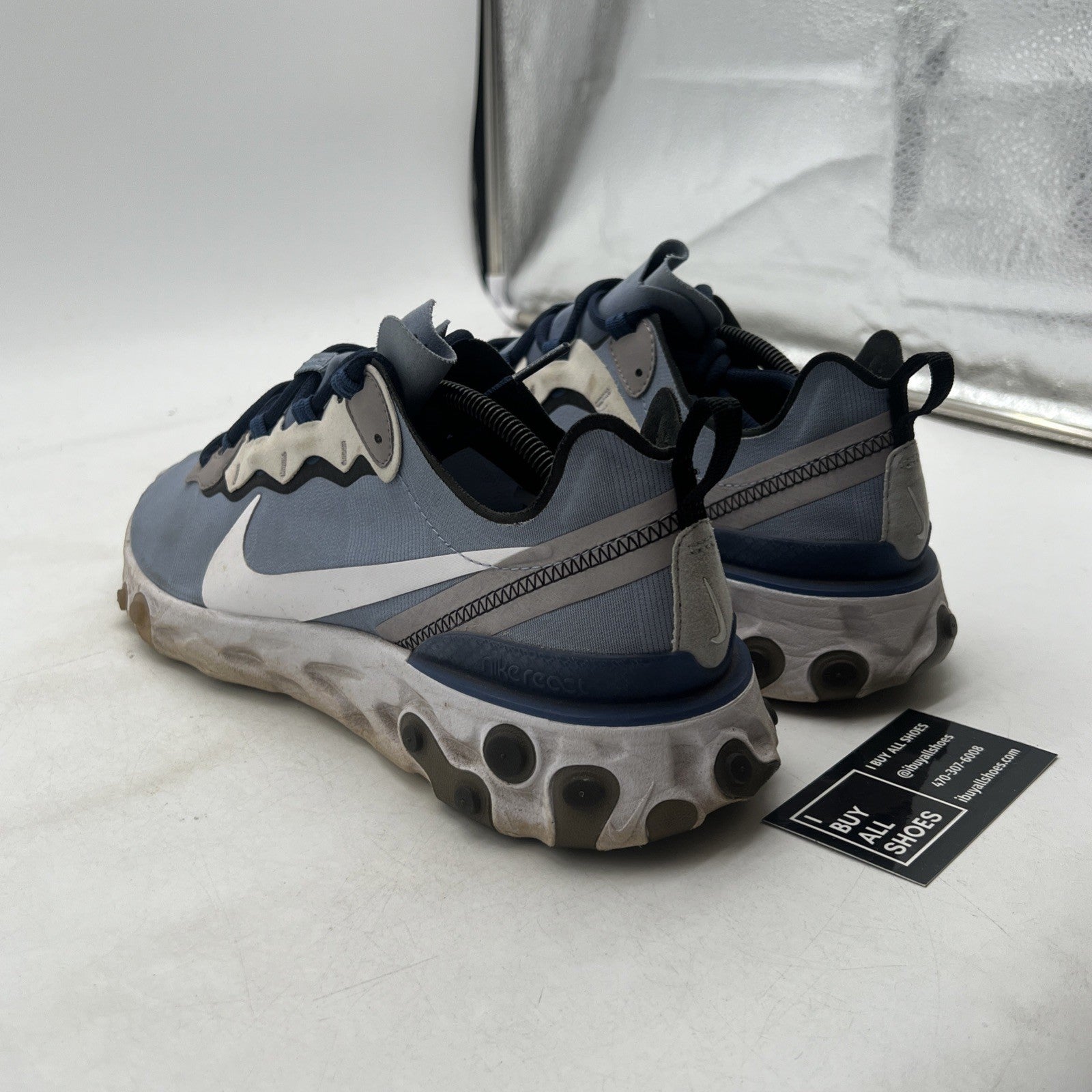 Size 12 - Nike React Element 55 Indigo Fog (BQ6166-402)