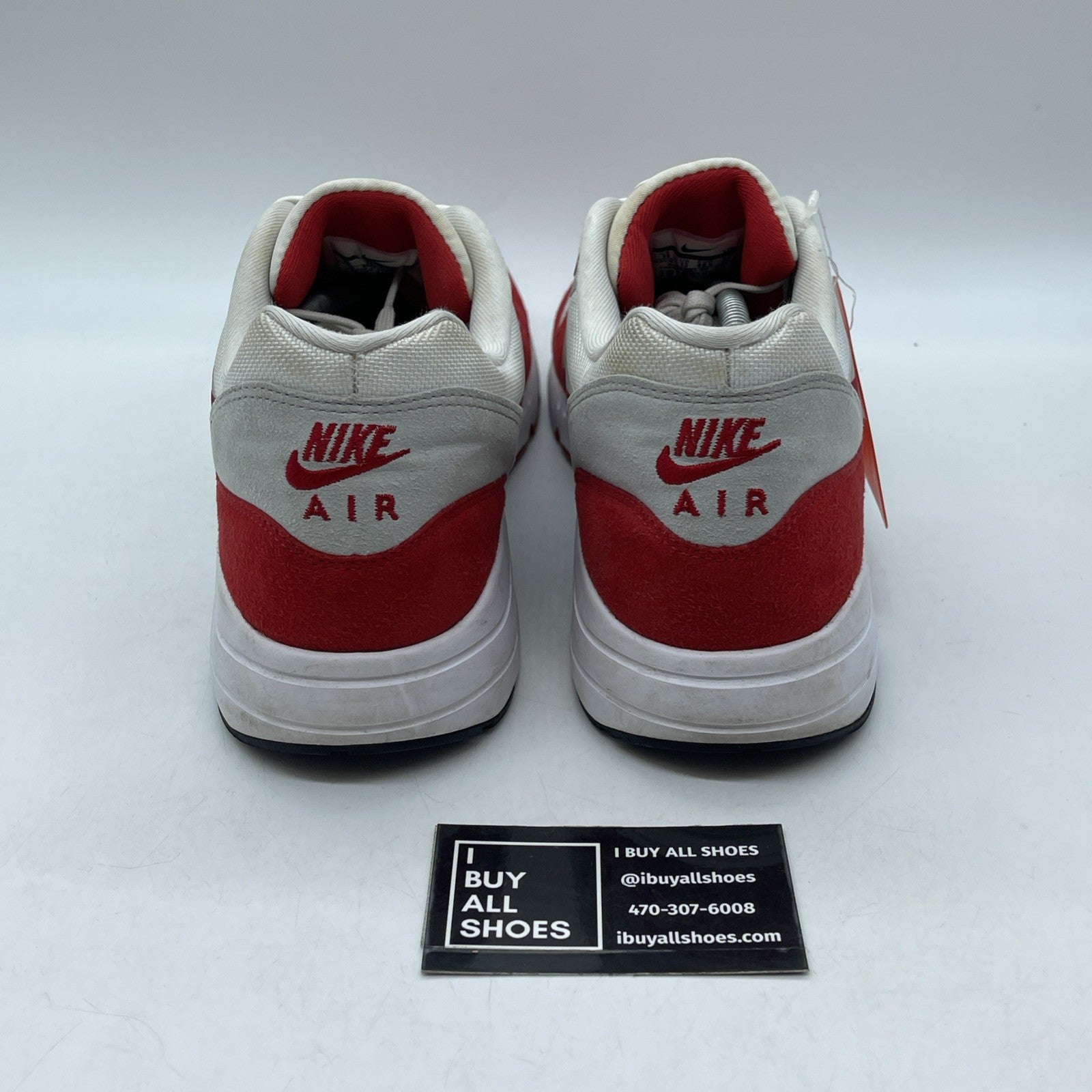 Size 14 - Nike Air Max 1 Ultra 2.0 Air Max Day Grey Red Suede (908091-100)