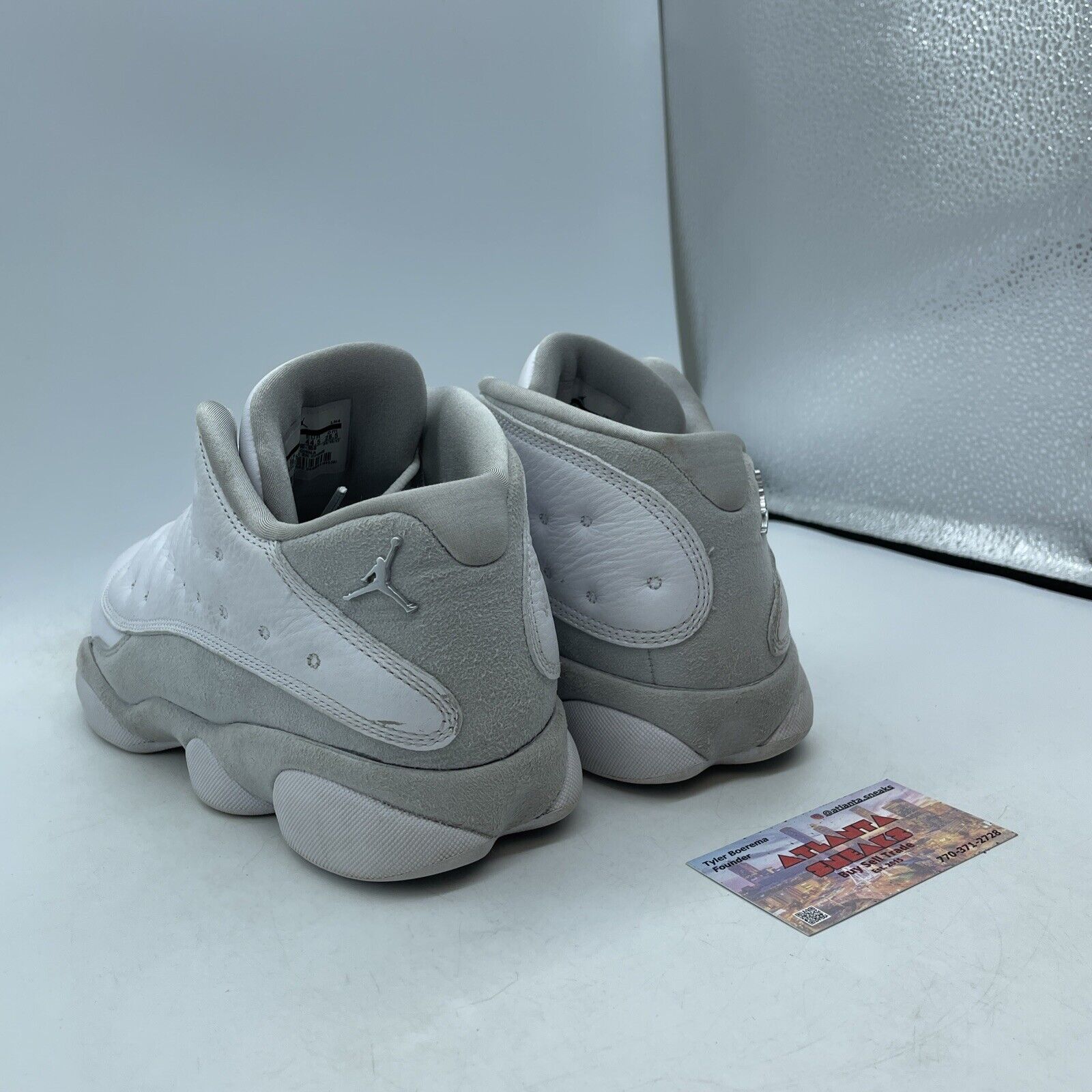 Size 10.5 - Air Jordan 13 Retro Low Pure Money White Suede Leather (310810-100)