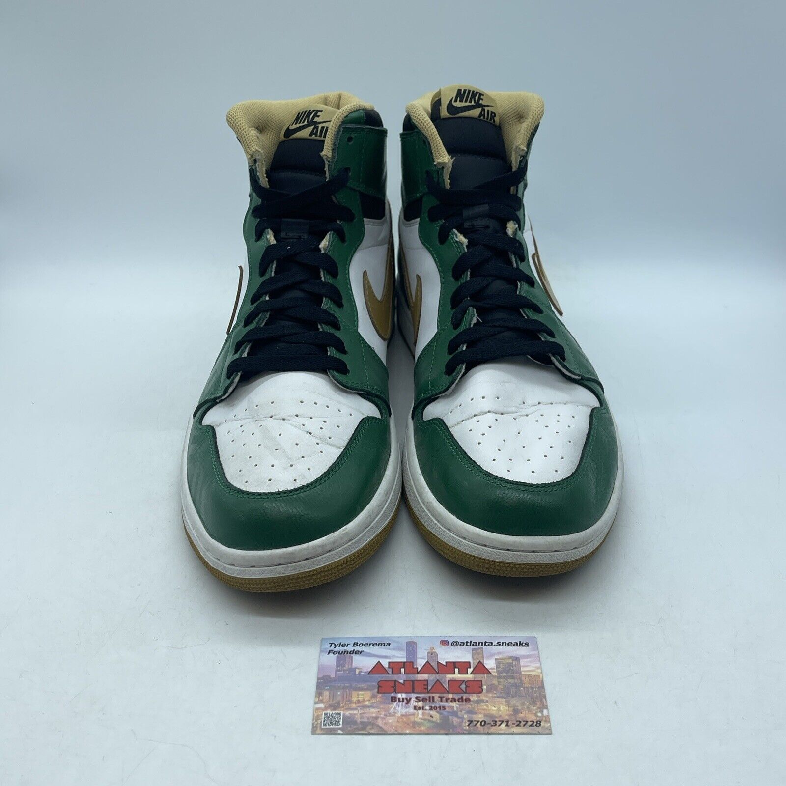 Size 12 - Air Jordan 1 Retro OG High Celtics Green Suede Leather (555088-315)