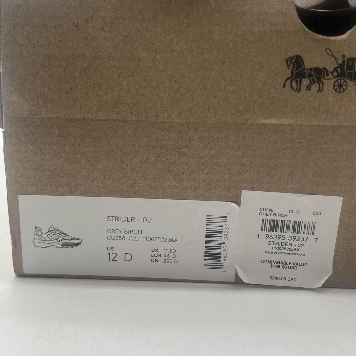 Size 12 - Coach Women’s Strider Sneaker Grey Birch CP837. NIB